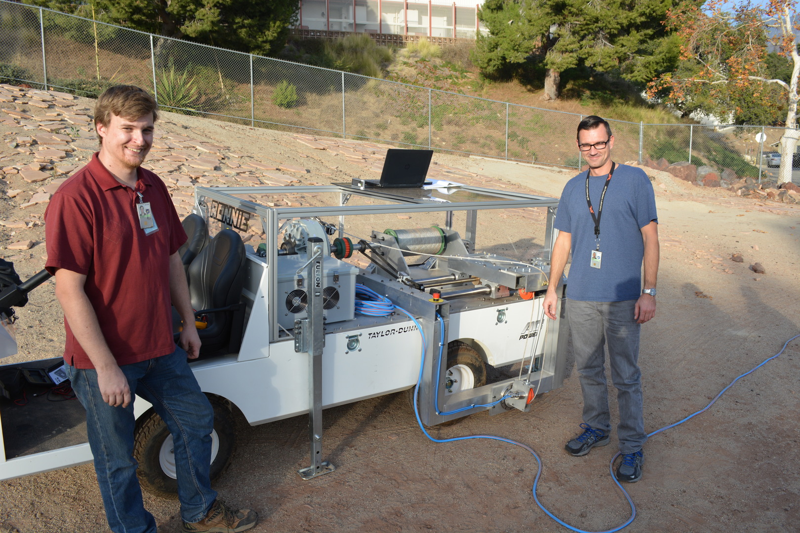 Precision winch to test rover traction