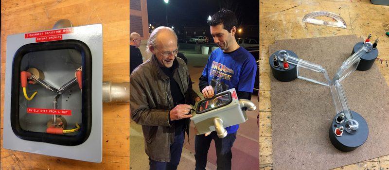 Flux Capacitor Prop With Christopher Lloyd S Stamp Of