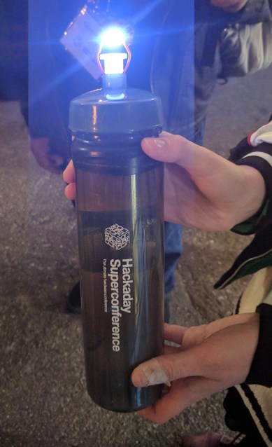 [Sarah Petkus] and her stun gun water bottle