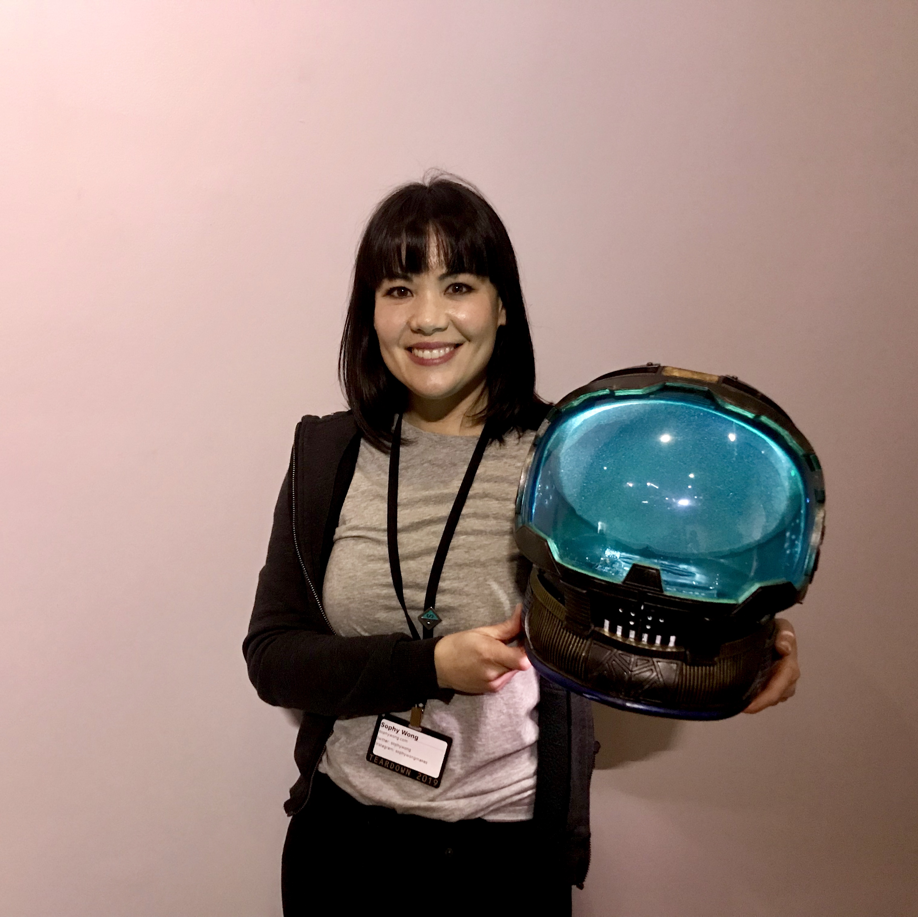Sophy Wong and her space helmet