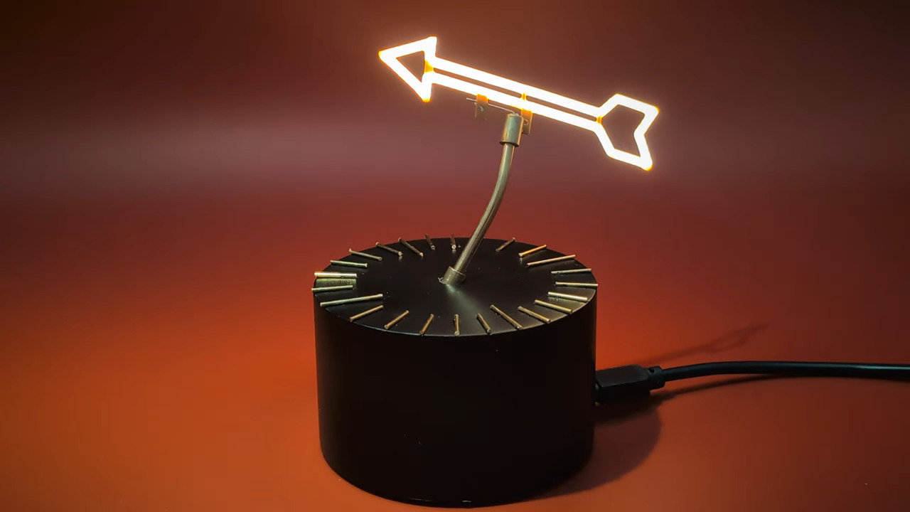 Reversed sundial still shows the time