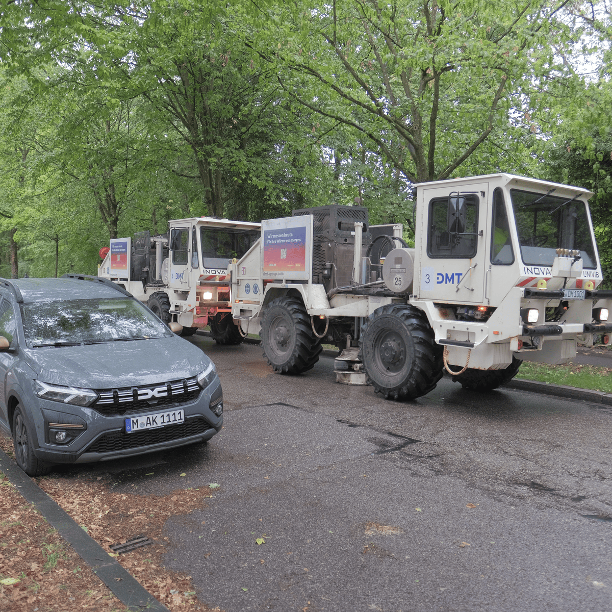 Small vibrotrucks outside my house