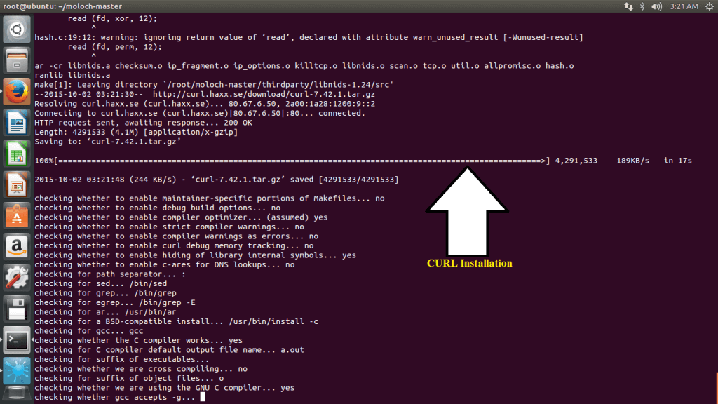 Packet Analytics - CURL Installation