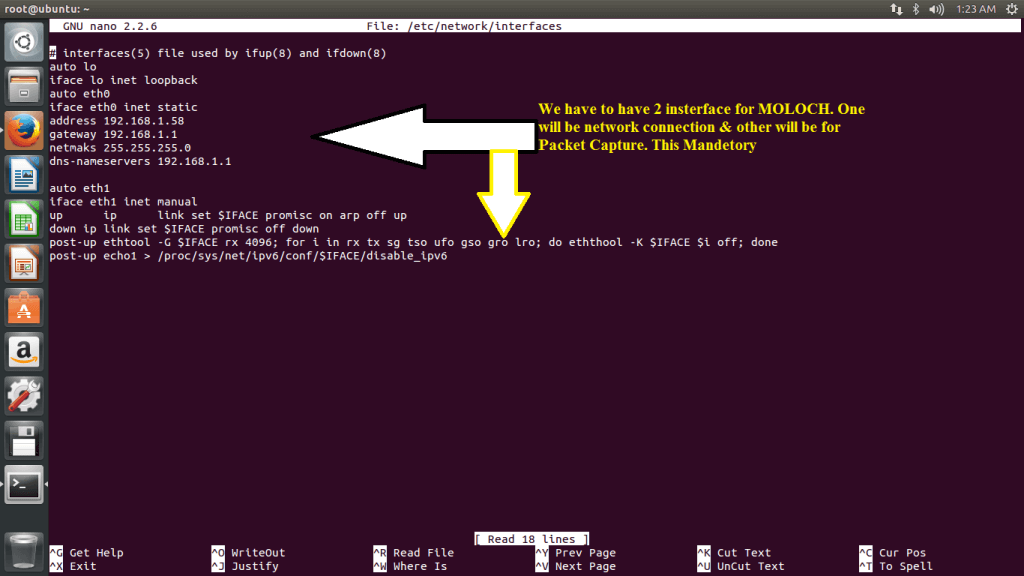 Packet Analytics - Network Interfaces Setting