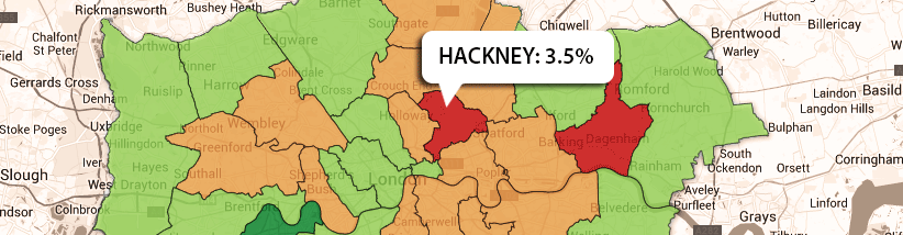 Benefit borough of Greater London