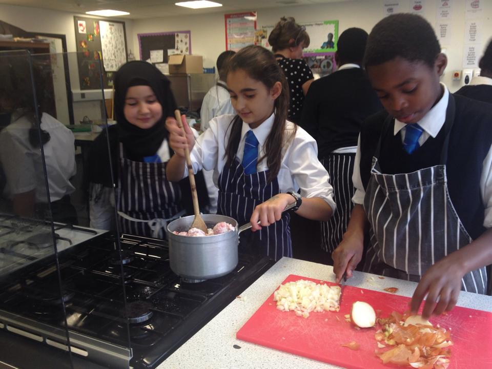 An image of Petchey Academy pupils making jam.