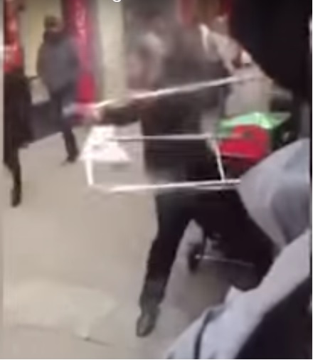 Man gives himself up after zimmer frame attack