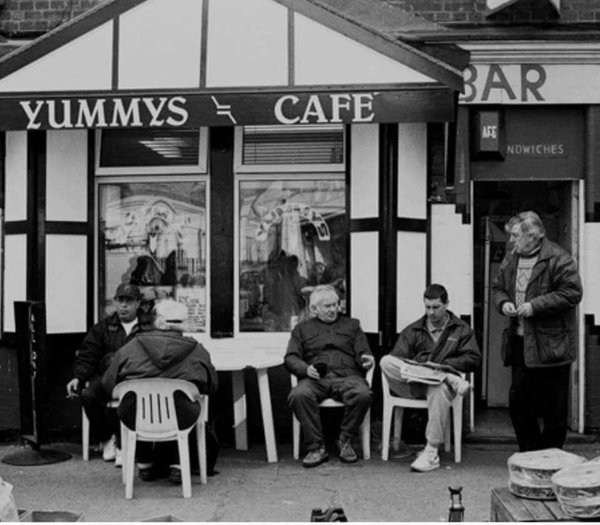 Yummy's cafe when it first opened no Kray twins in sight