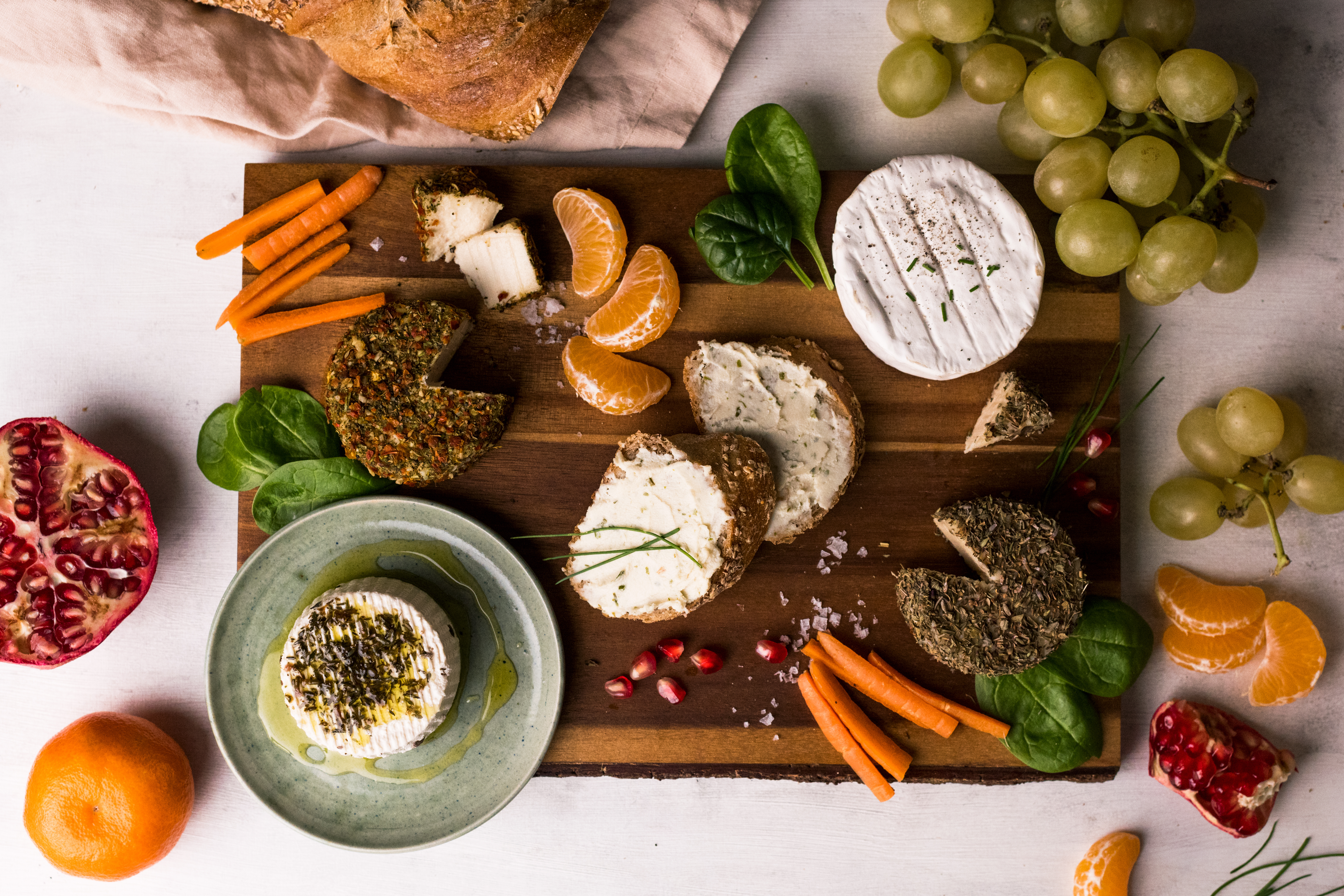a range of plant-based products