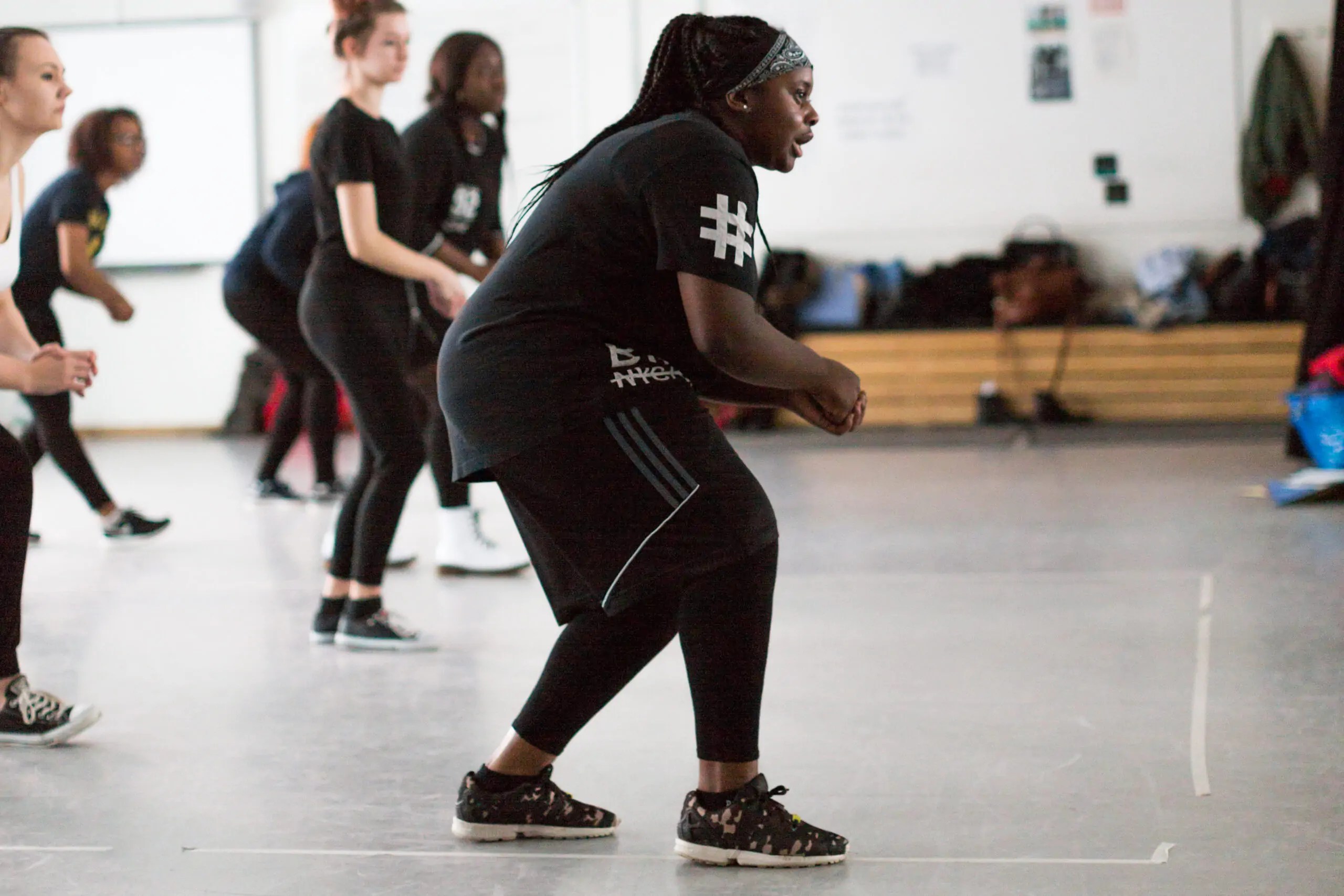 Girl in gymnasium