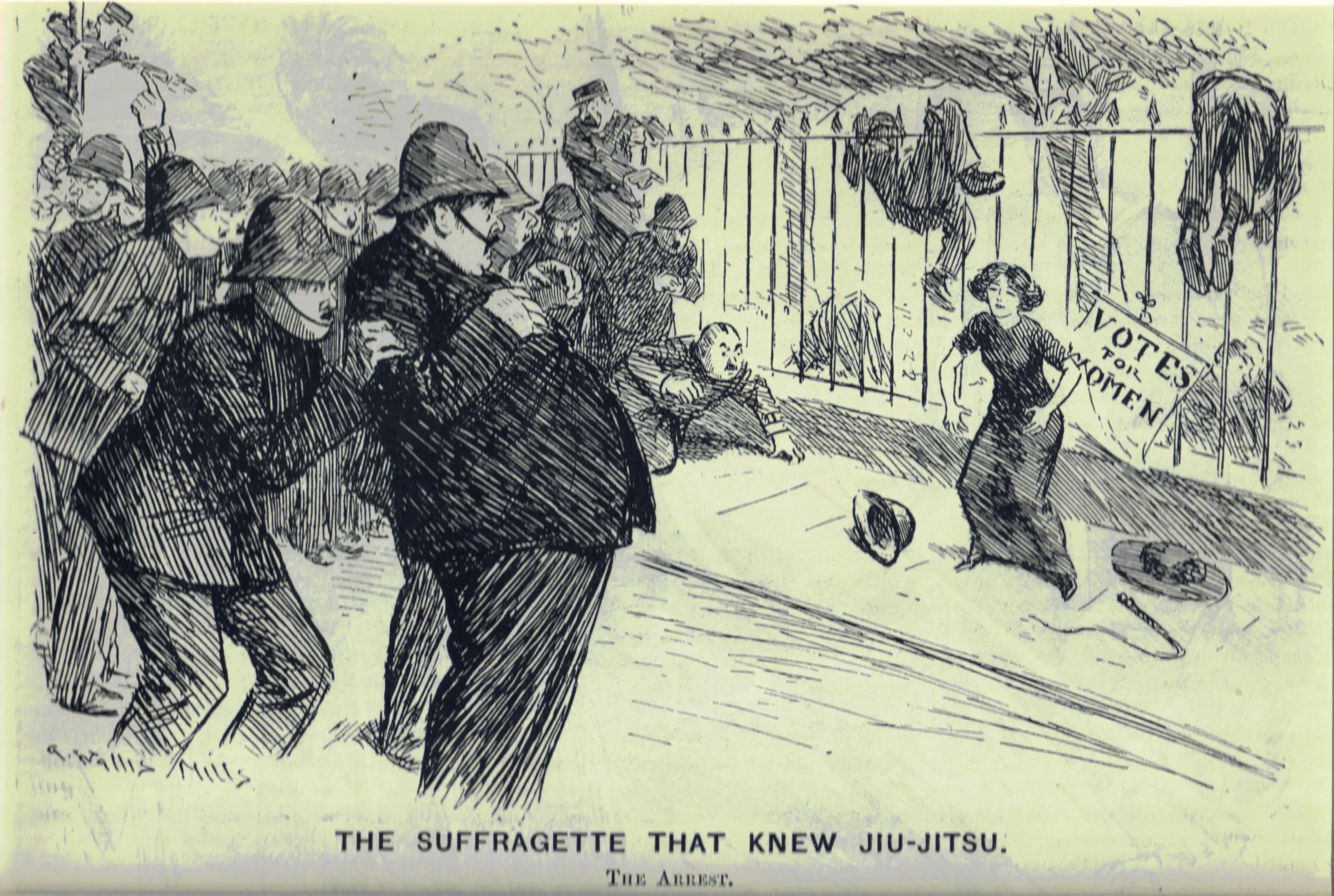 Vintage illustration - suffragettes hackney women