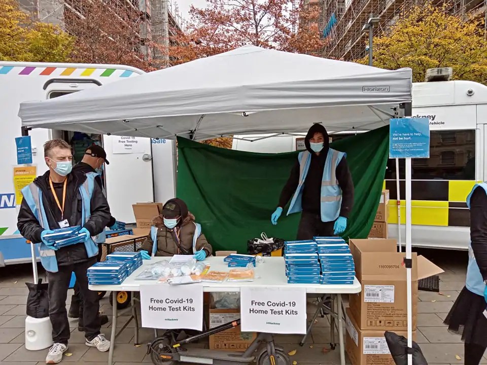 Image of testing site in Dalston