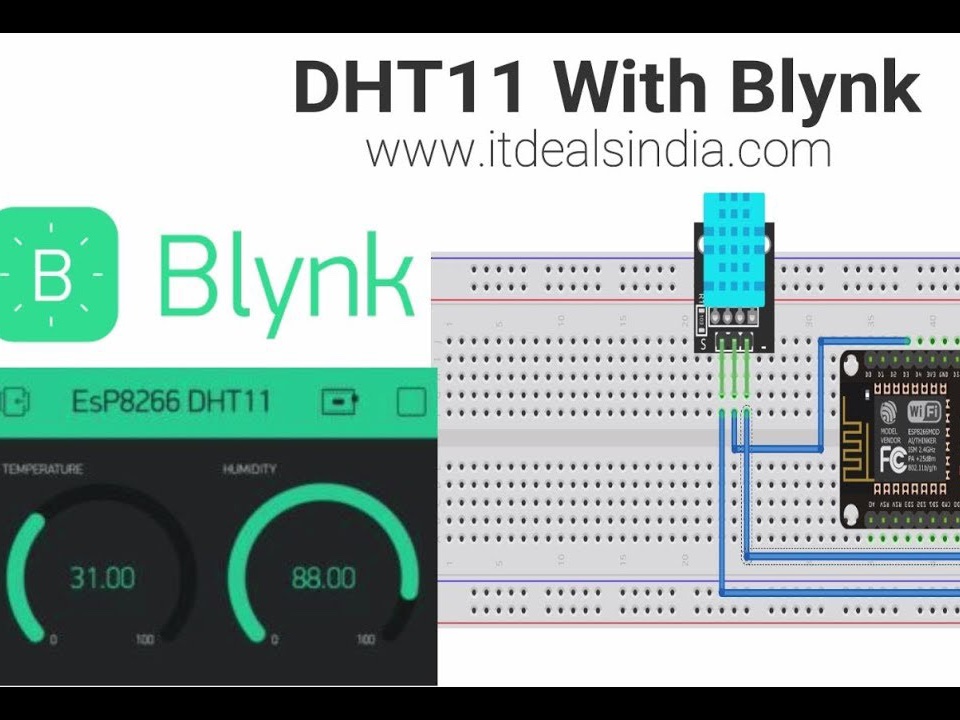 Monitoring Temperature Using Blynk Dht11 Hackster Io - Sunset Patterns - Classic HD Collection