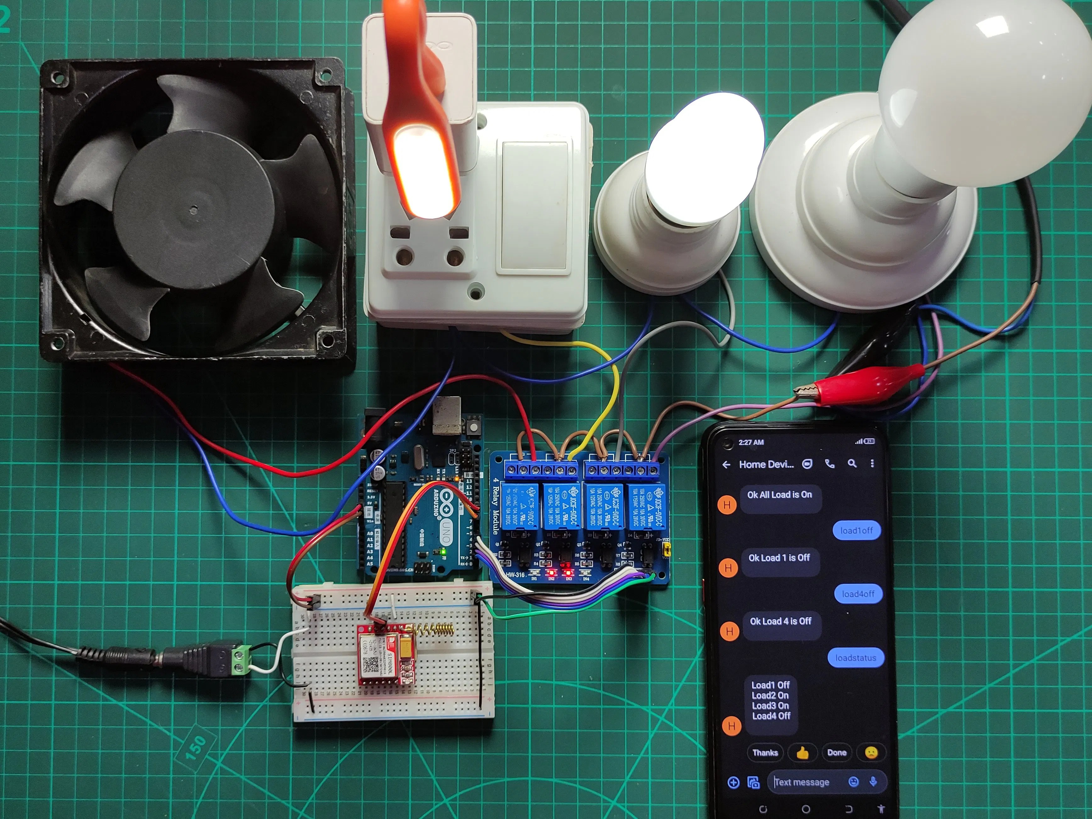 Sms Based Home Automation Using Gsm Module Hackster Io - HD Nature Textures for Desktop