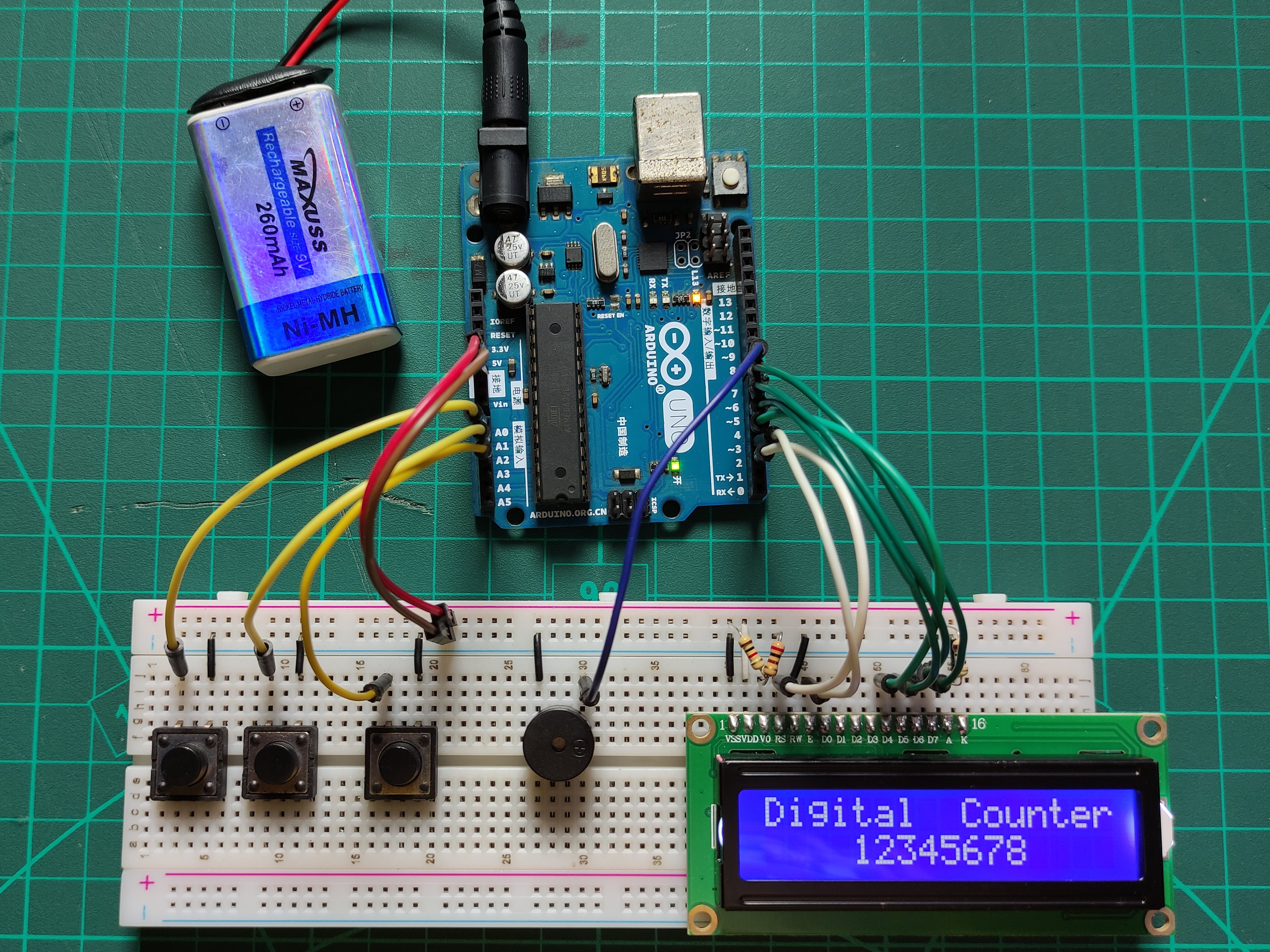 Arduino Based Digital Counter With Lcd Display And Push Butt Arduino - High Quality Landscape Pattern - Retina