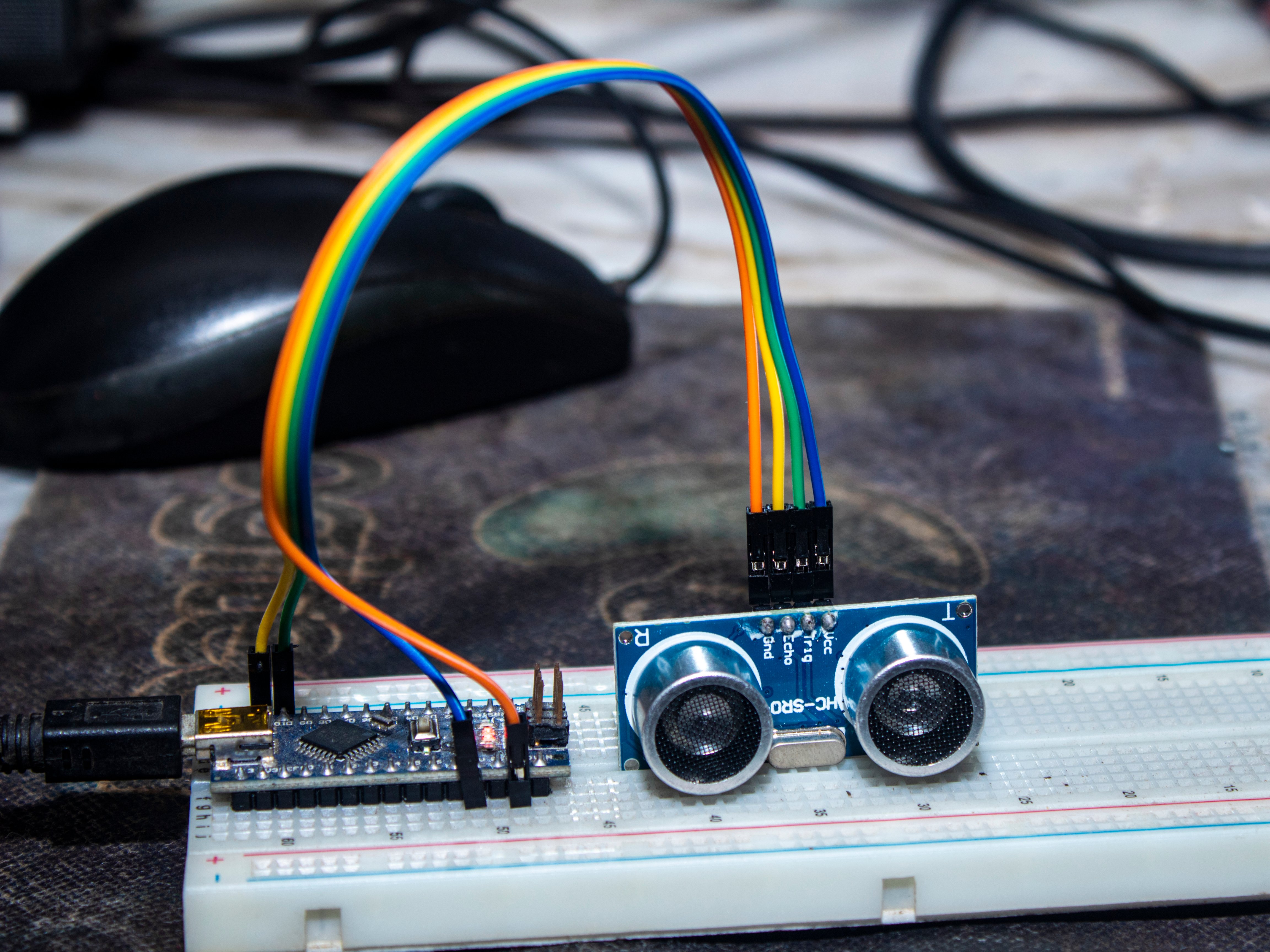 Distance Measurement Using Hcsr04 Hackster Io - Download Elegant Dark Pattern | Ultra HD