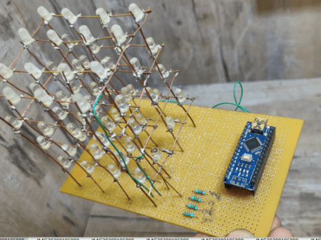 How To Make An Arduino Led Cube 4x4x4 Hackster Io - Minimal Illustrations - High Quality High Resolution Collection