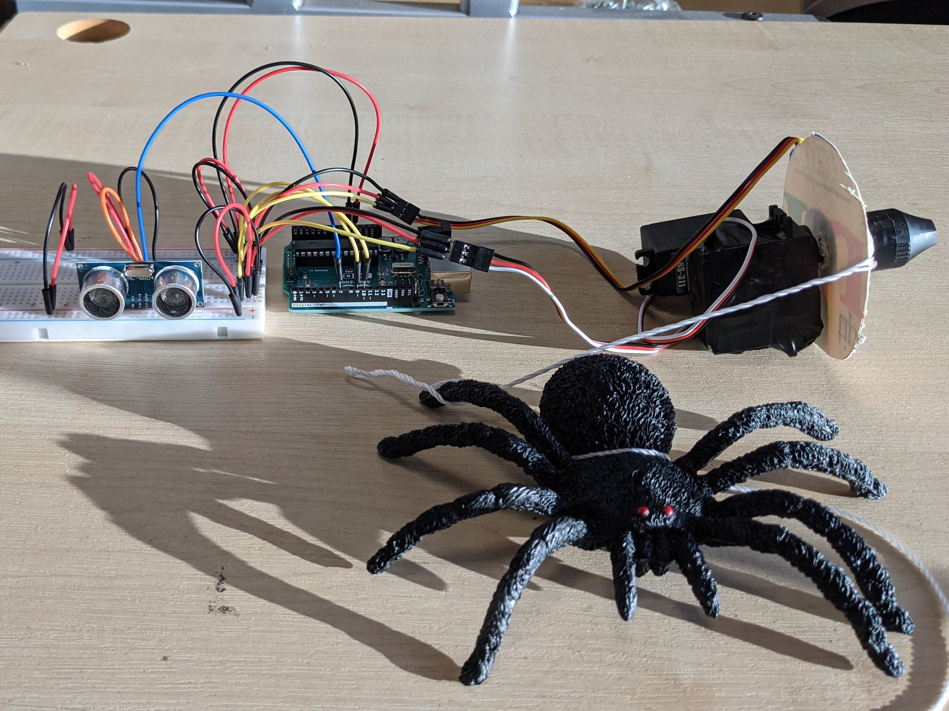 Motion Sensing Spider Dropper Hackster Io - Gorgeous Space Design - Mobile