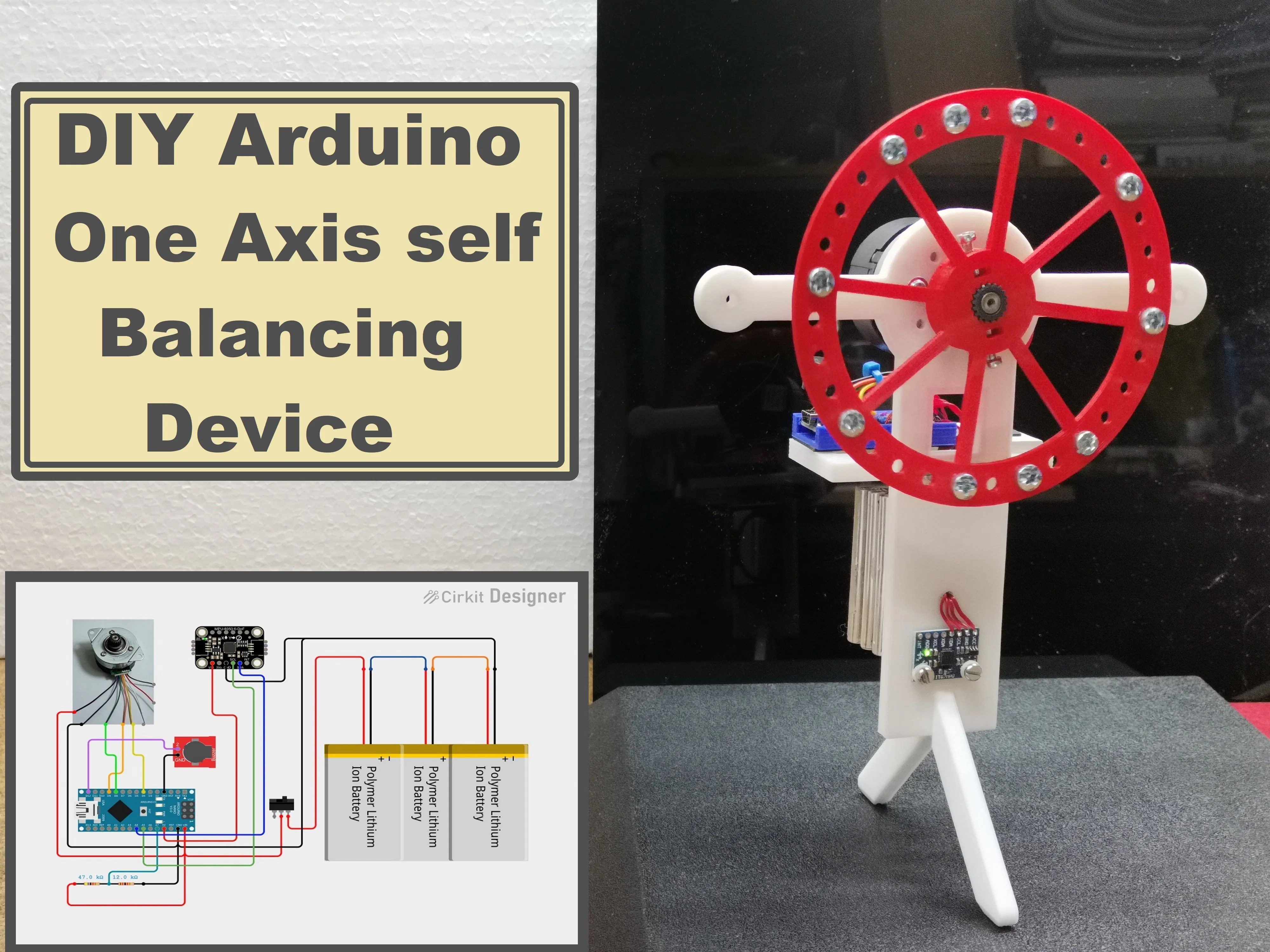 Diy Aduino One Axis Self Balancing Device Hackster Io