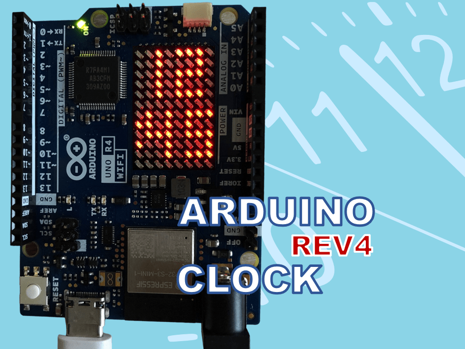 Digital Clock With Arduino Uno Rev4 Wifi S Rtc An Led Matrix Arduino Project Hub - Download Amazing Vintage Photo | Retina