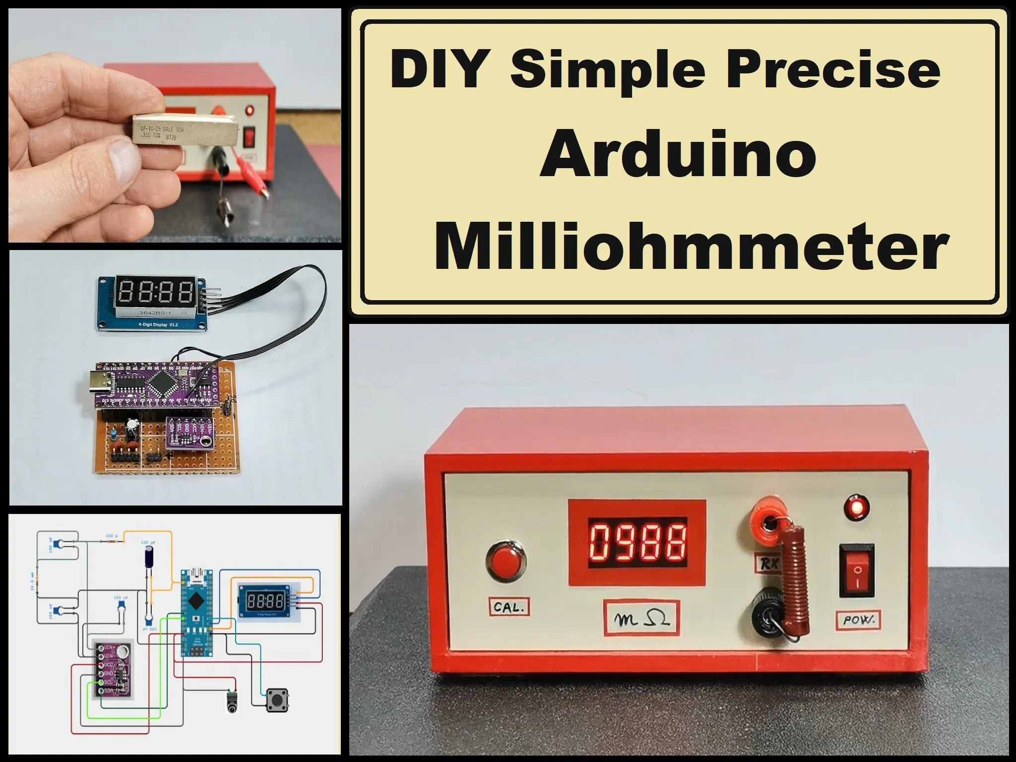 Diy Precise Arduino Miliohmmeter Hackster Io