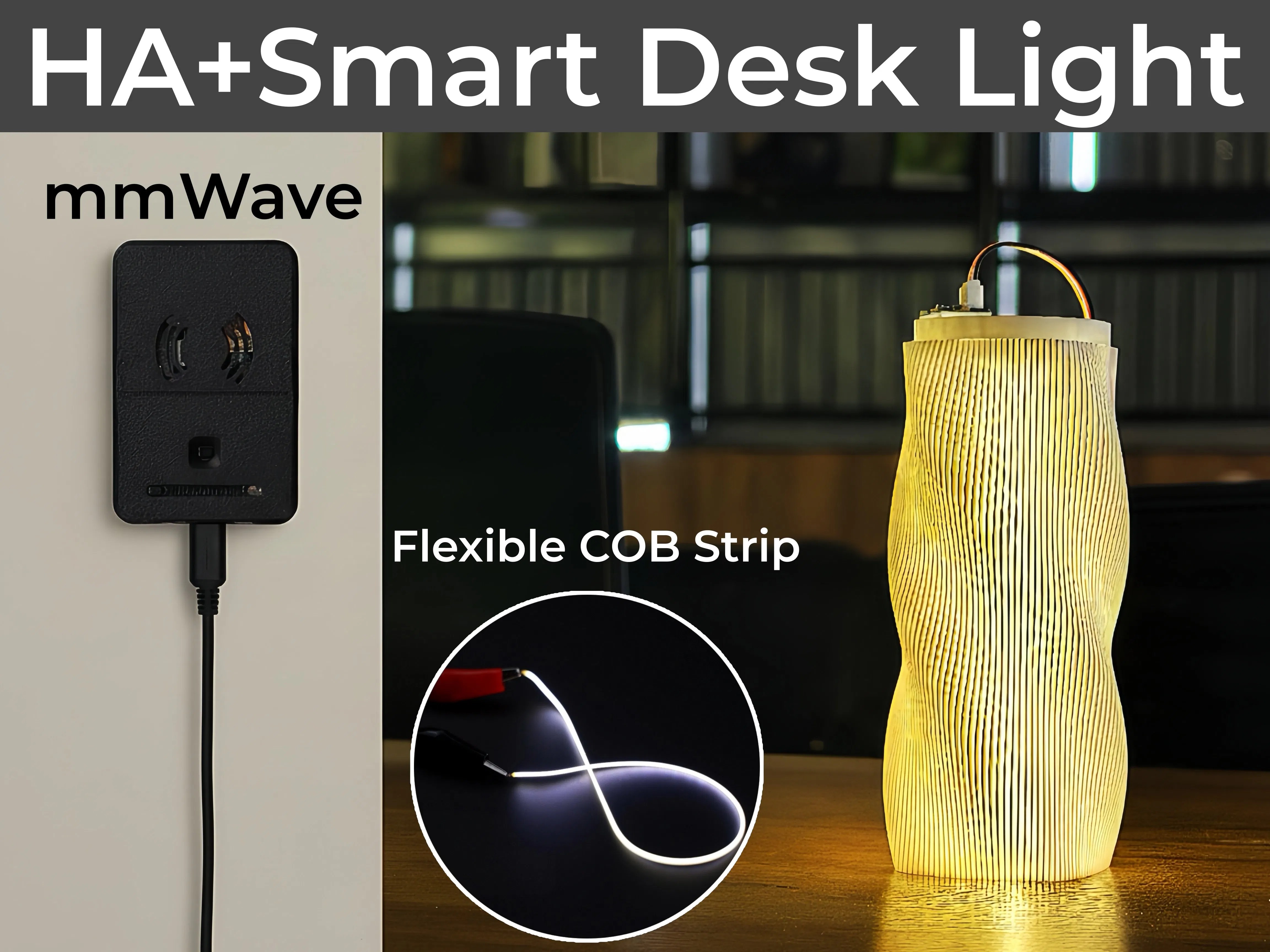 Smart Desk Light With Flexible Cob Led Strip Mmwave Sensor Hackster Io