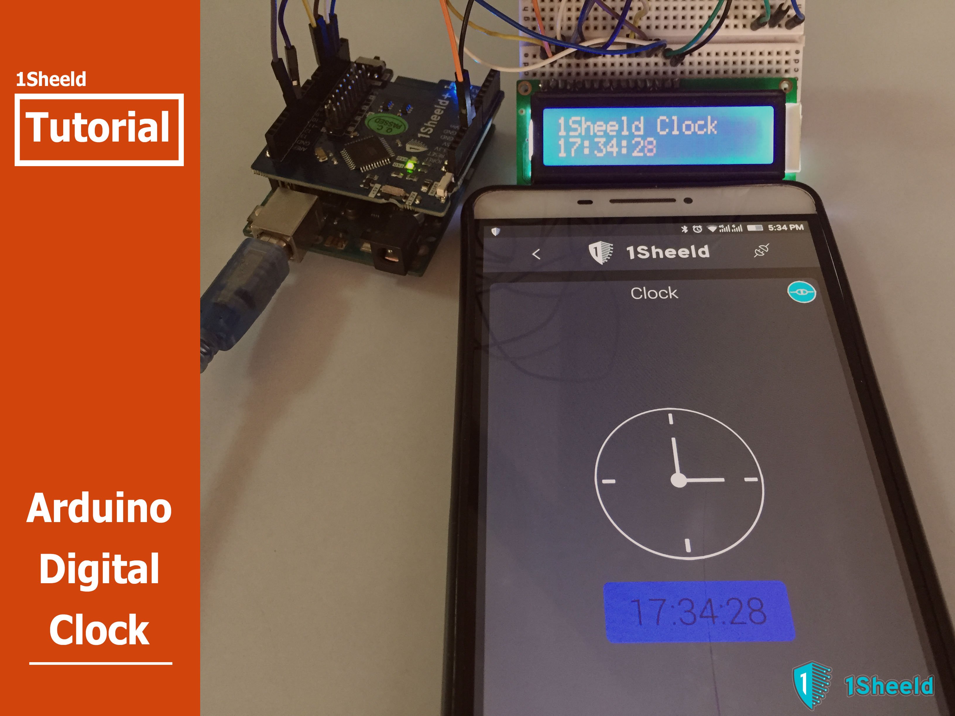 Arduino Digital Clock Using 1sheeld Hackster Io - Download Gorgeous Nature Wallpaper | Full HD