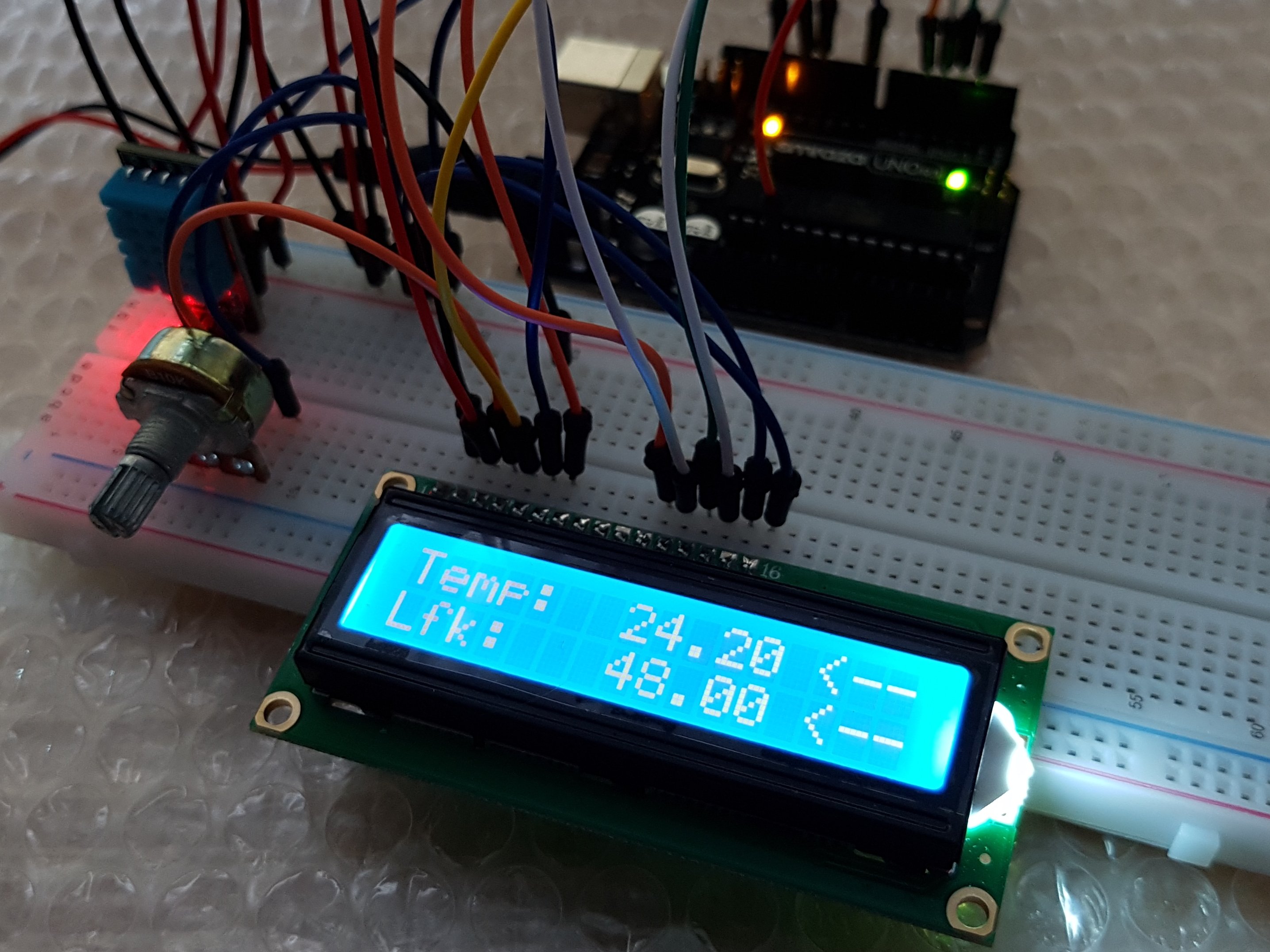 Dht11 Humidity Temperature Sensor With 16x2 Lcd Display Hackster Io - Perfect Light Pattern - 4K