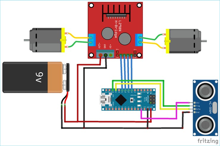 Obstacle Avoiding Robot Using Arduino With Ultrasonic Sensor Hackster Io - Geometric Image Collection - HD Quality
