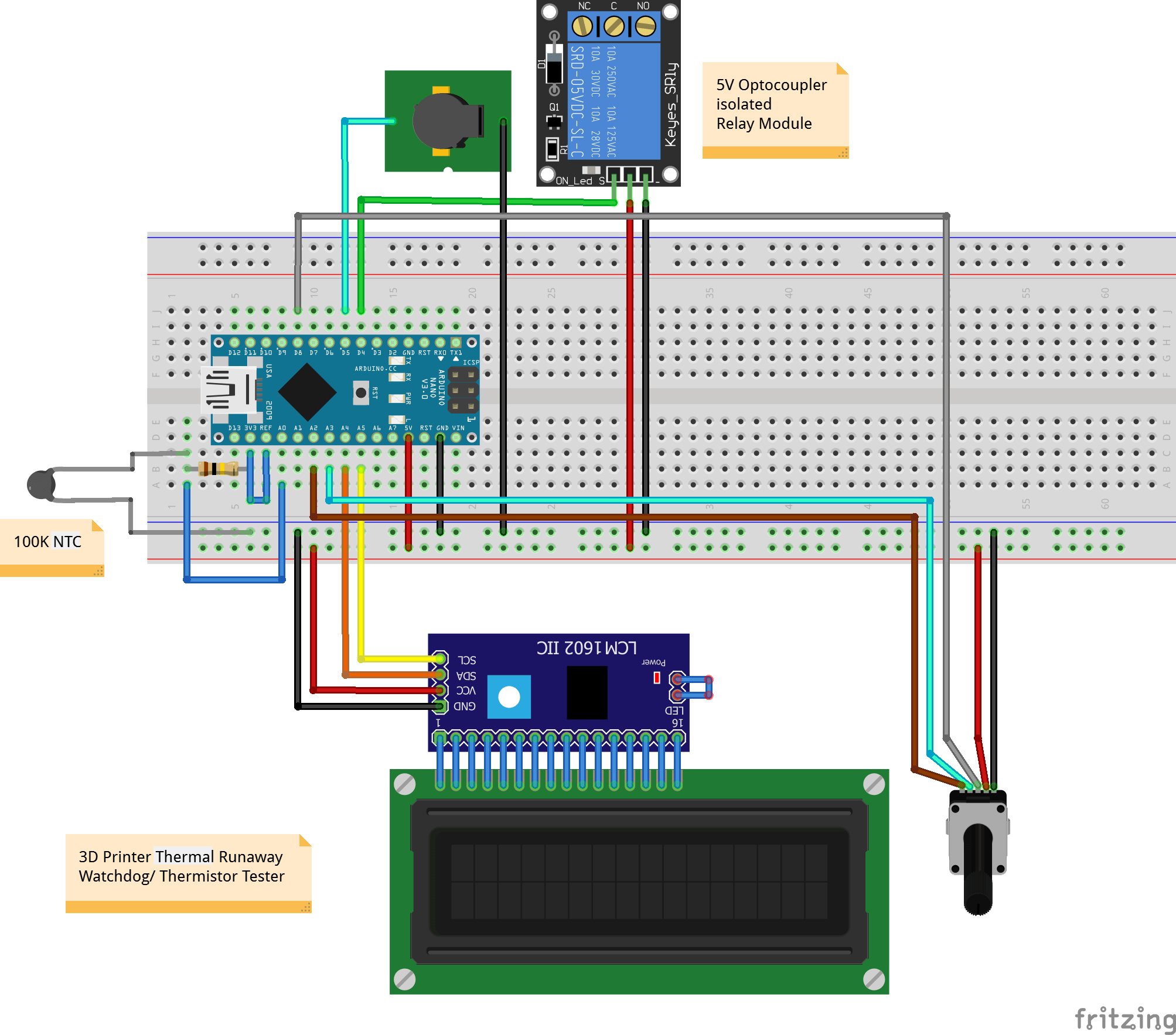 3d Printer Thermal Runaway Watchdog Thermistor Tester