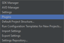 Flutter plugin not installed this adds Flutter spesific functionality - Android Studio Configure Plugin Choose