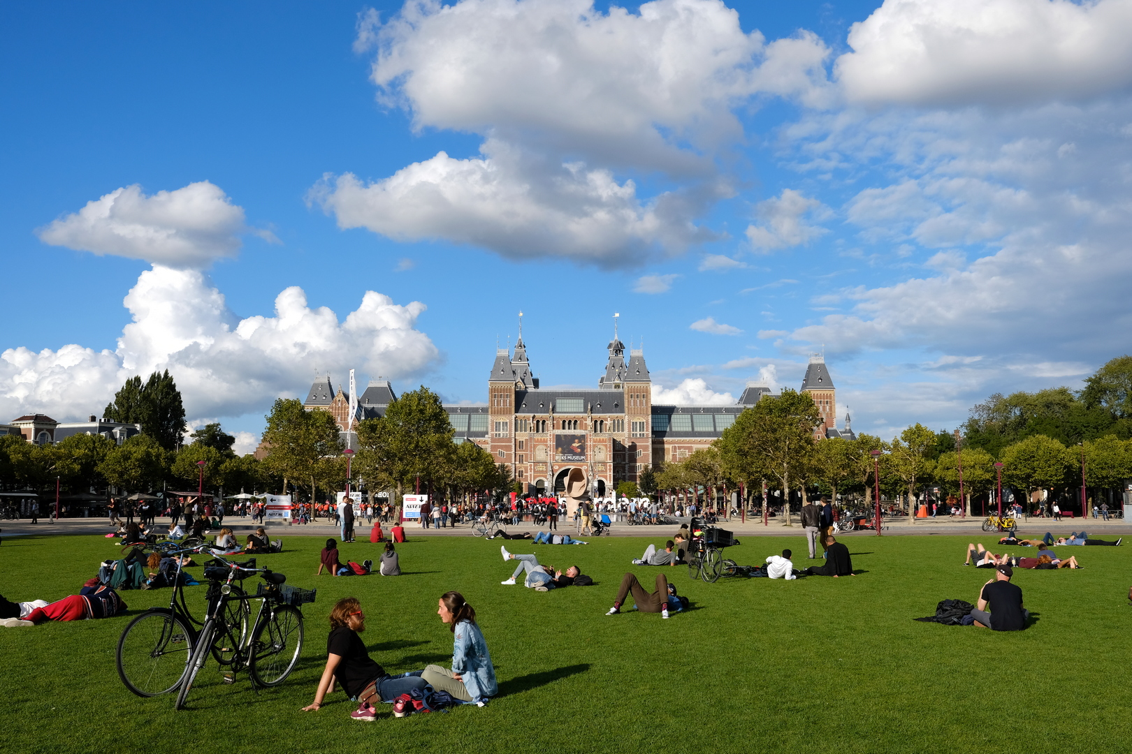 A park nearby Rijksmuseum and Van Gogh Museum, Amsterdam