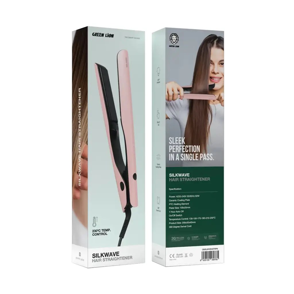 Green Lion Green Lion Silkwave Hair Straightener – Pink