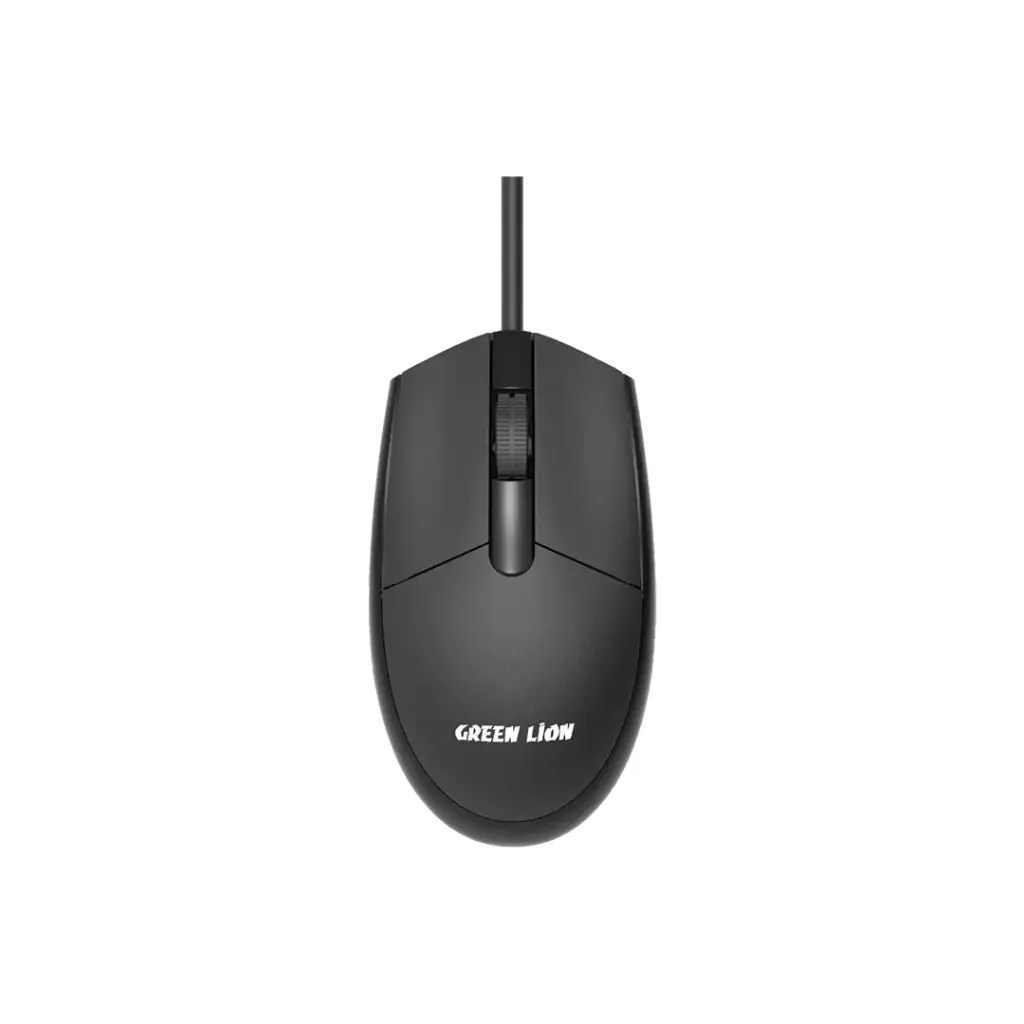 Green Lion GKM-100 Wired Keyboard and Mouse – Black