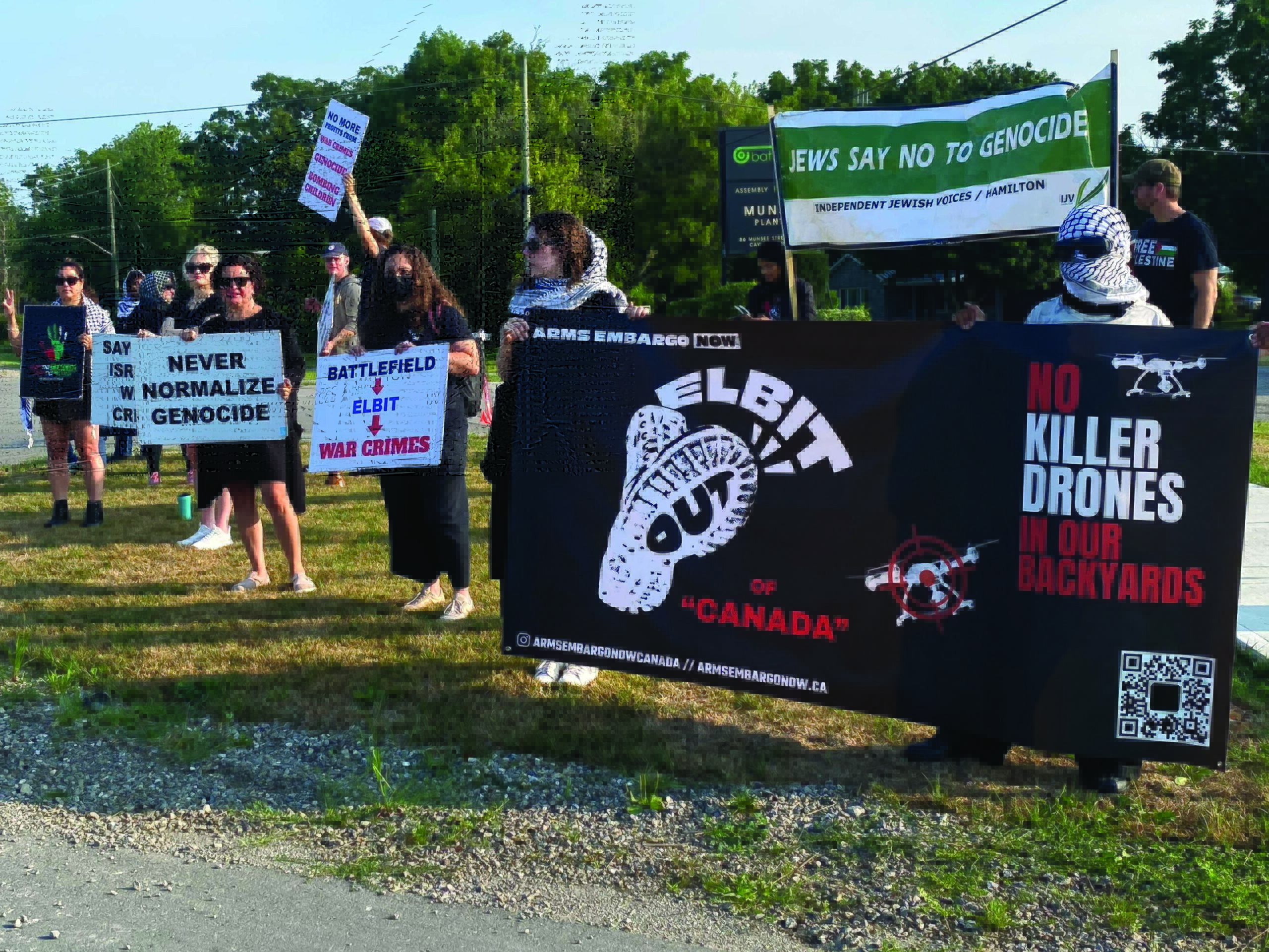 Featured image for Pro-Palestine protesters target Cayuga business over Israel shipments