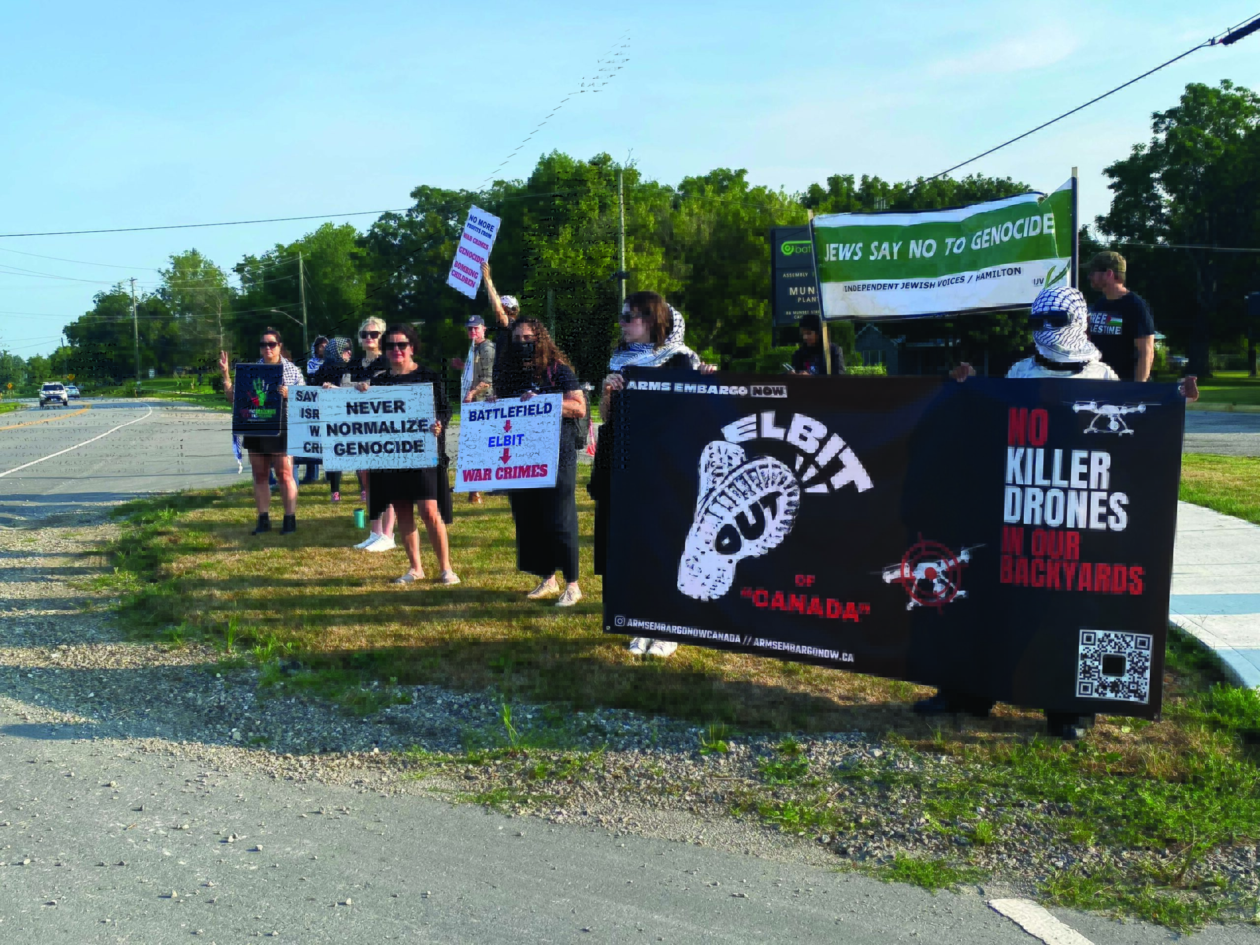 Featured image for Pro-Palestine protesters target Cayuga business over Israel shipments