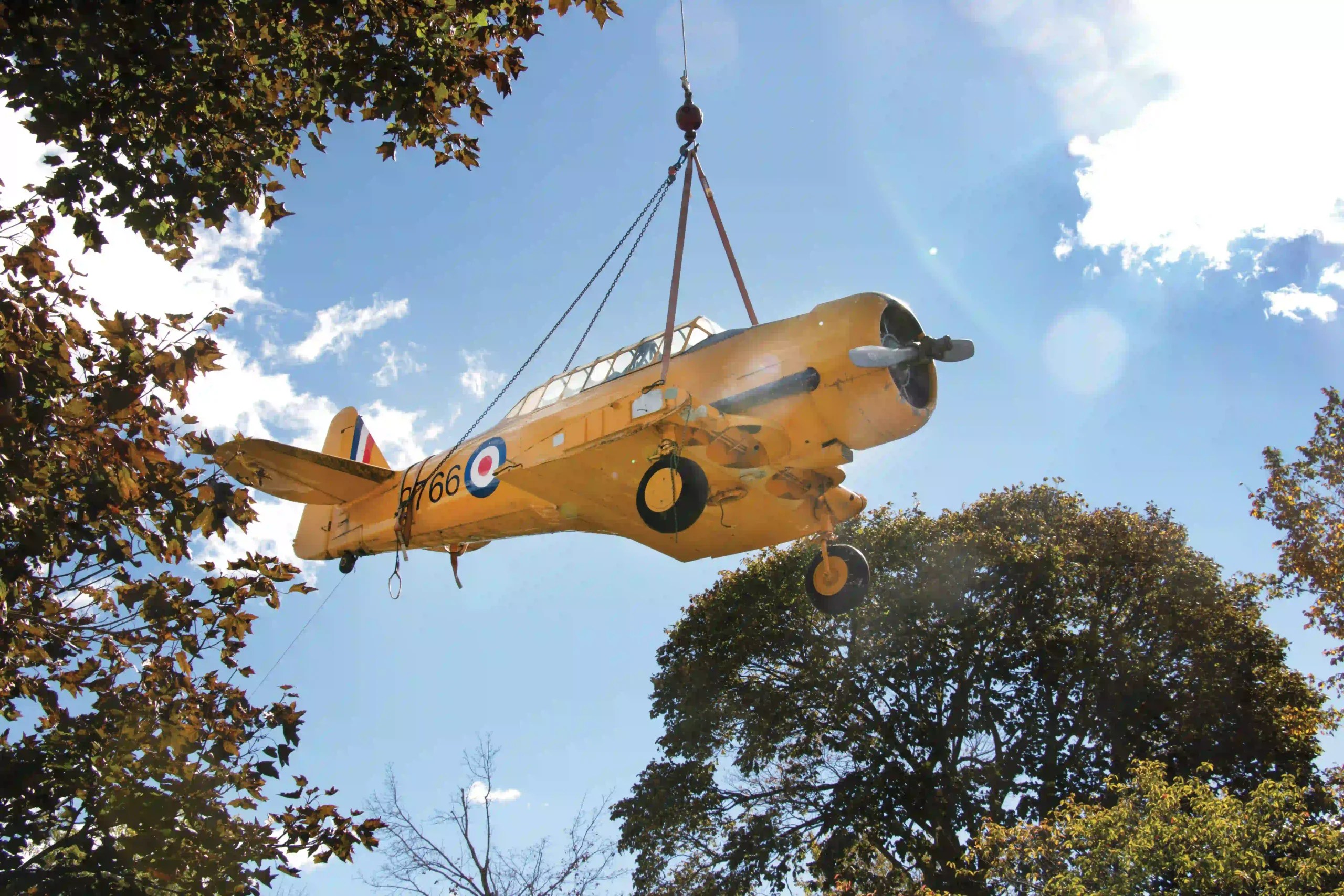 Featured image for Historic Harvard 2766 takes one last ‘flight’ over Dunnville