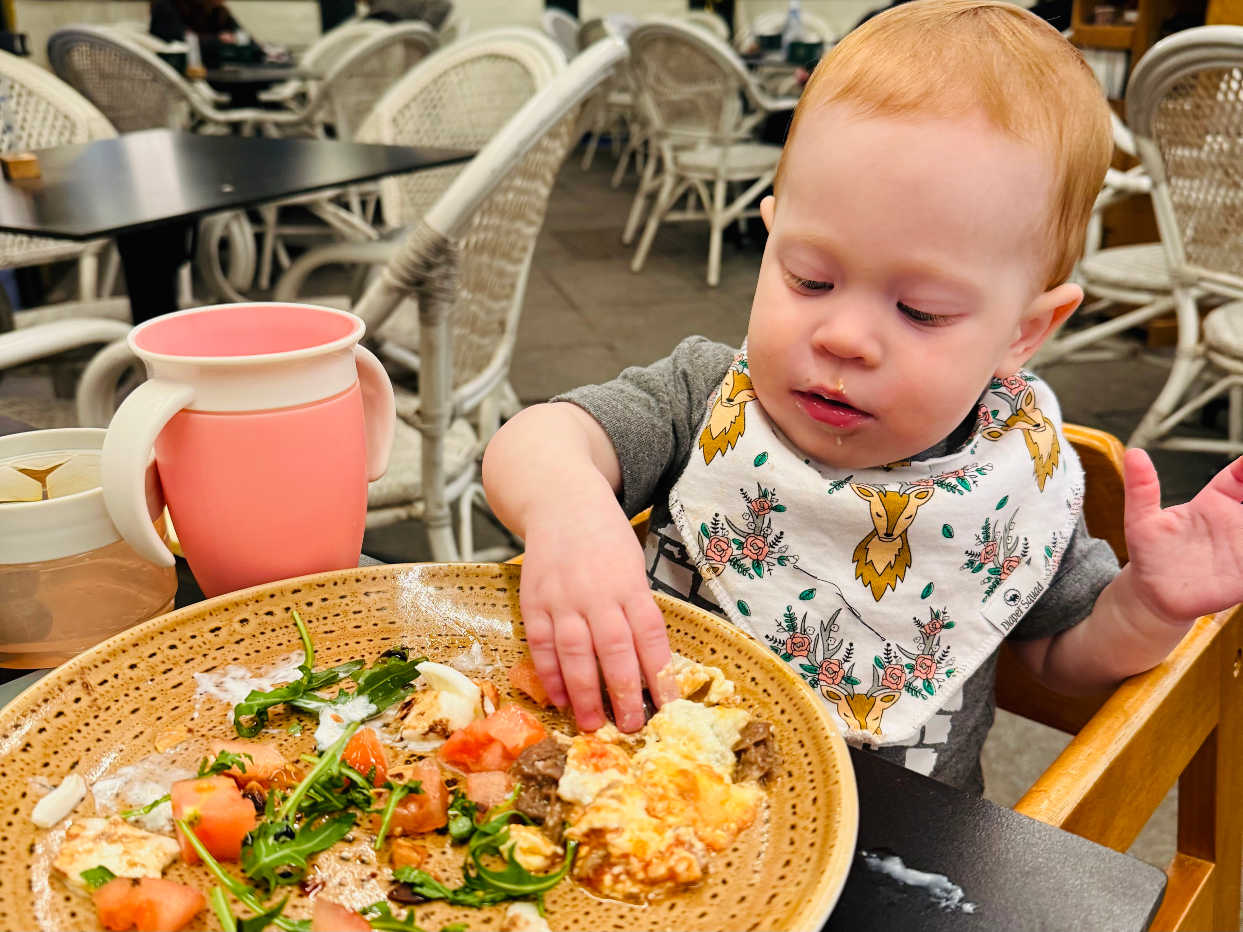 Toddler eating in Granada