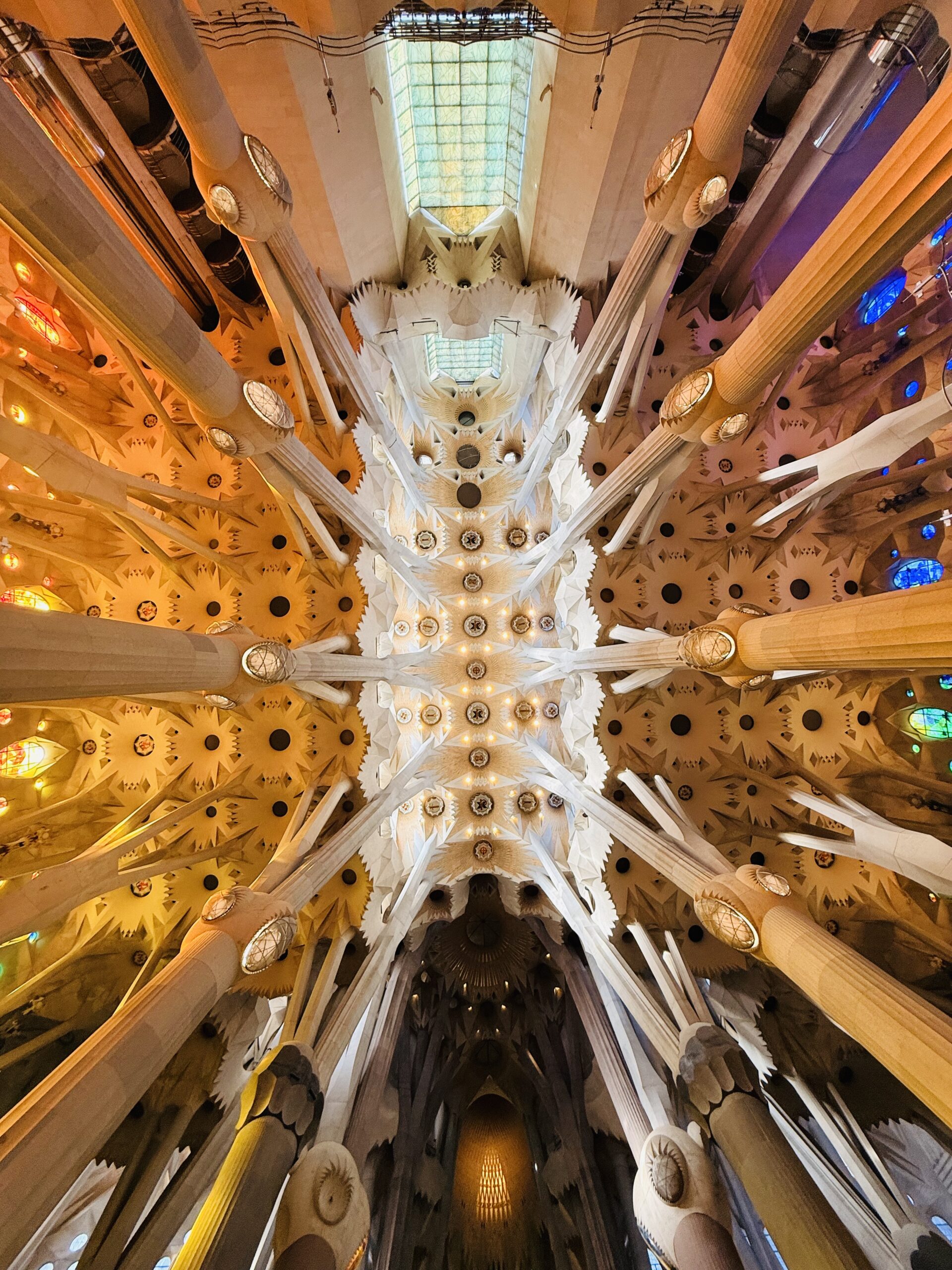 Sagrada Família ceiling and columns