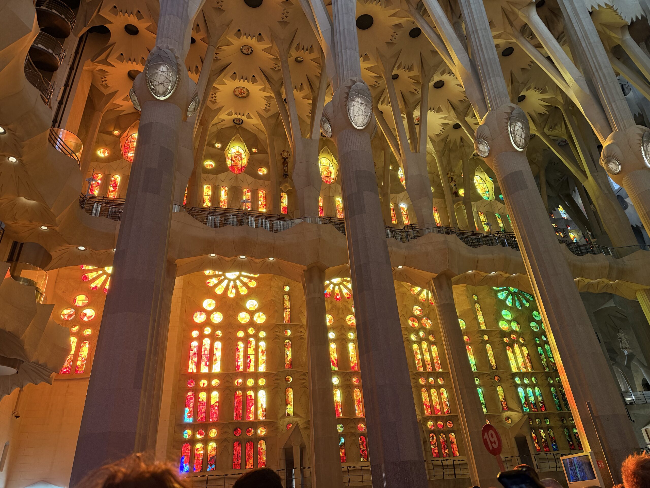 West side stained glass inside Sagrada Família