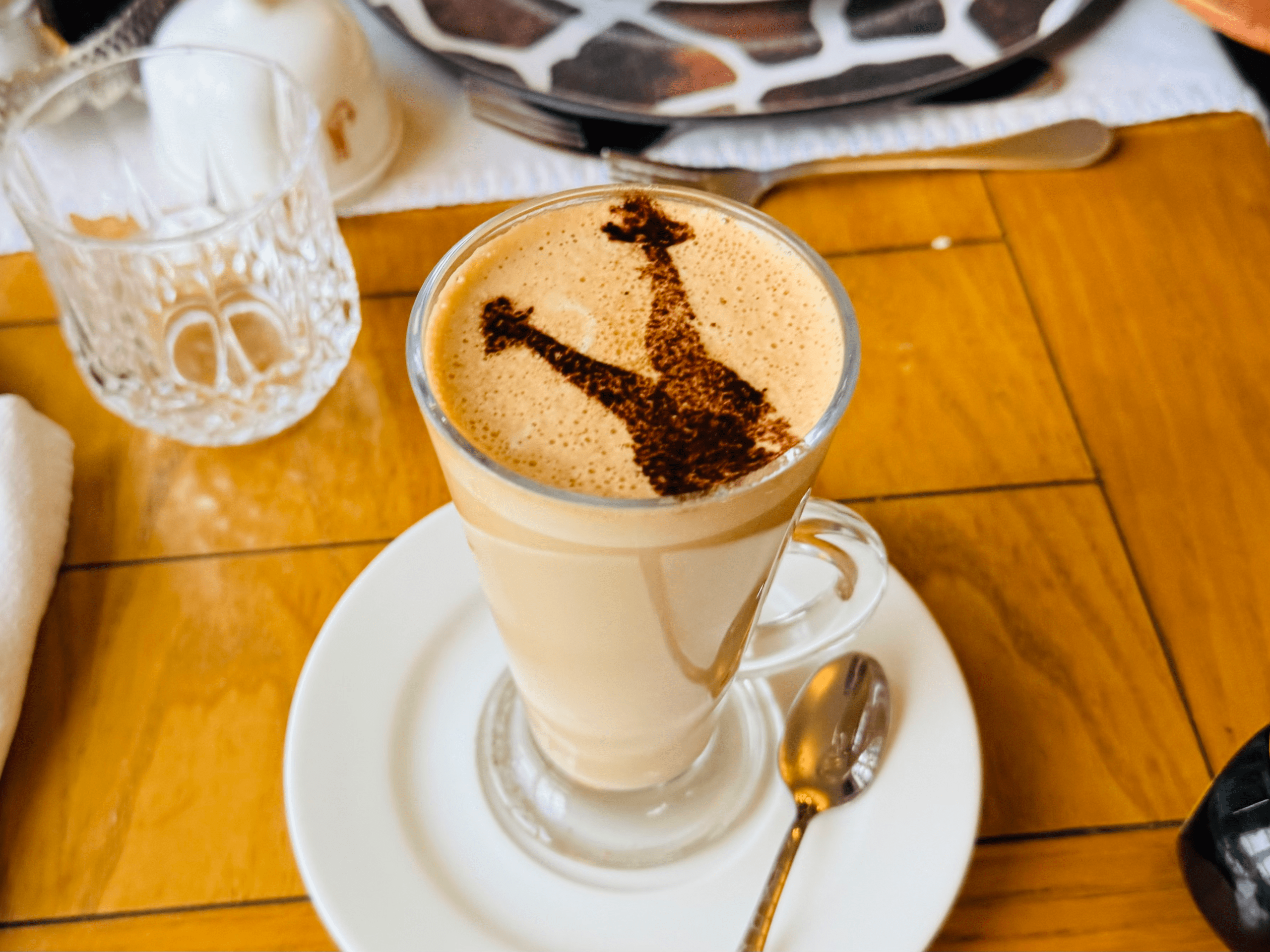 Latte at Giraffe Manor