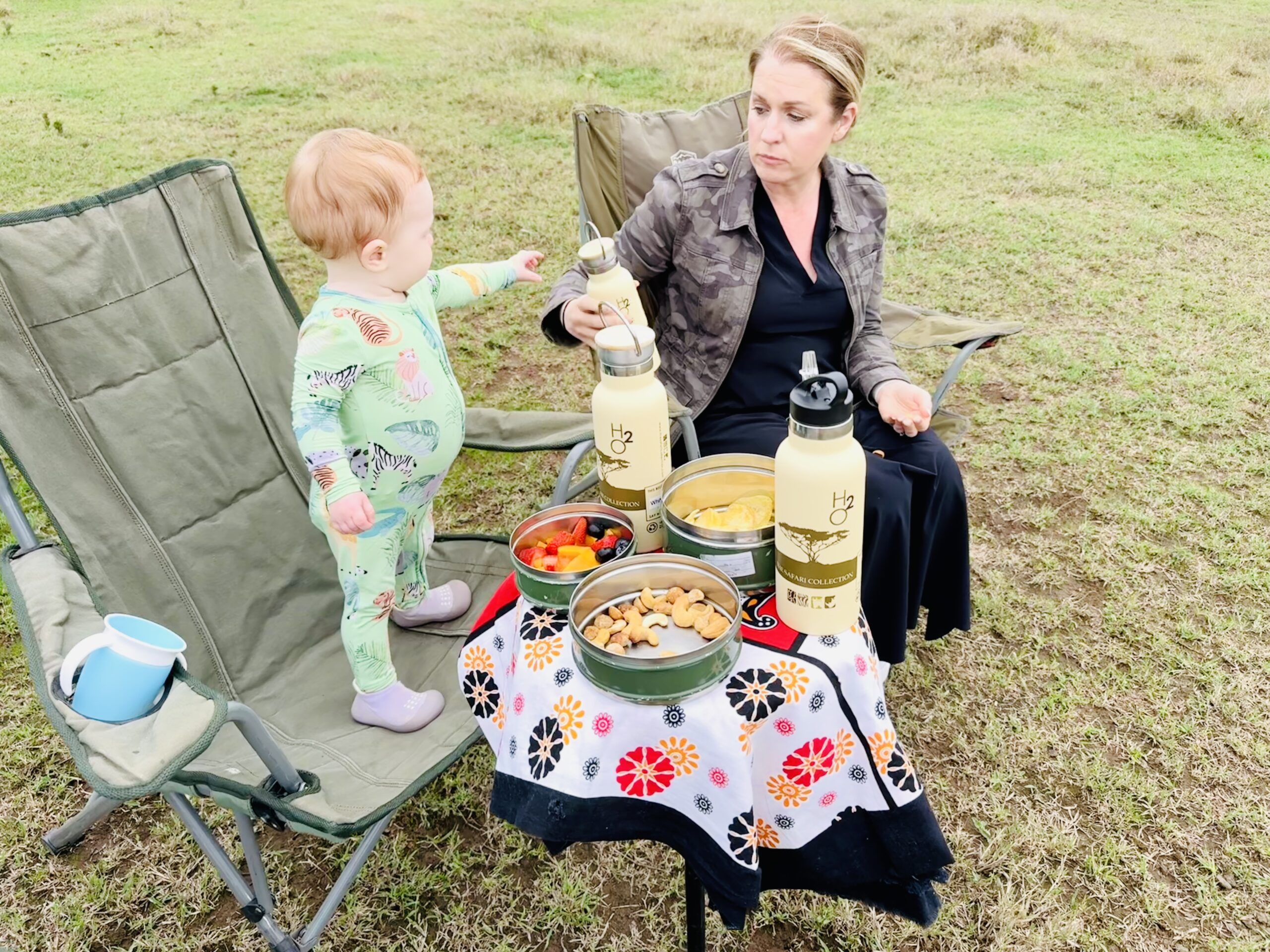 Sundowner snacks on safari