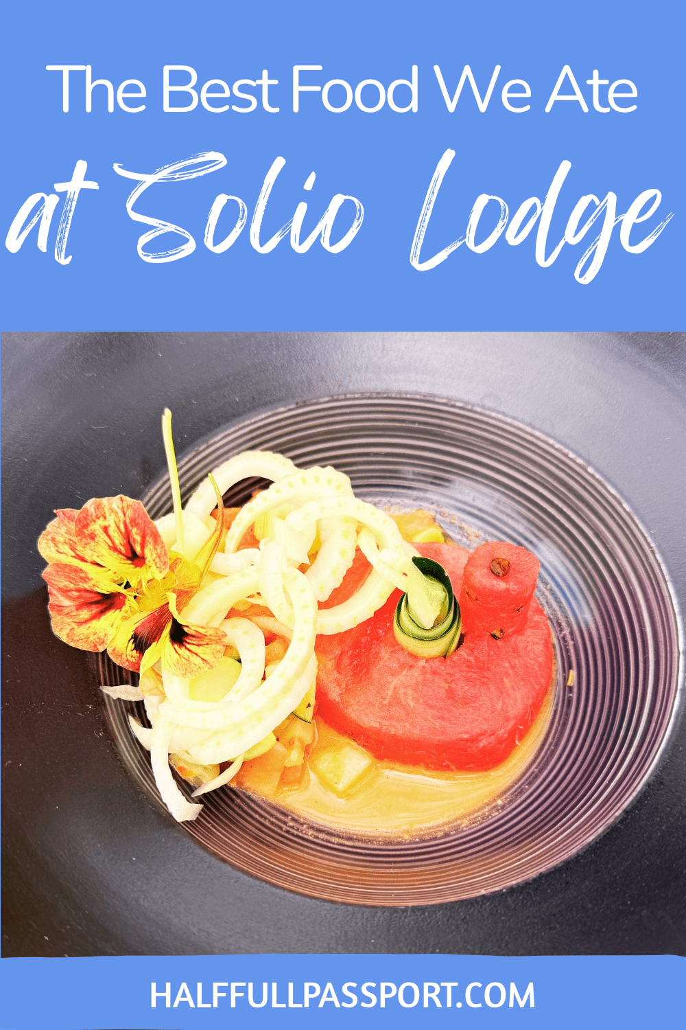 Food at Solio Lodge Pinterest Image