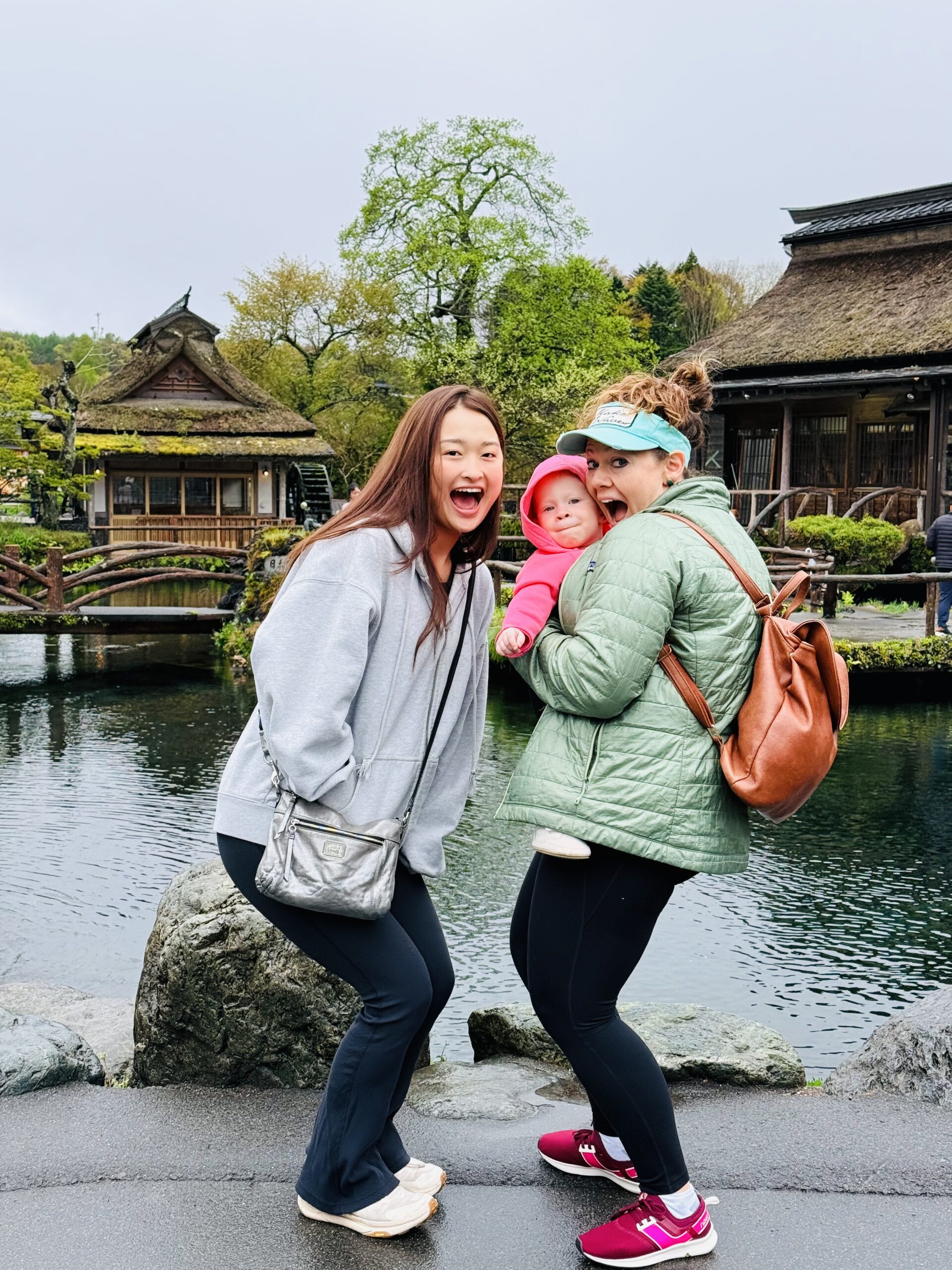 Friends on a chilly day in Japan