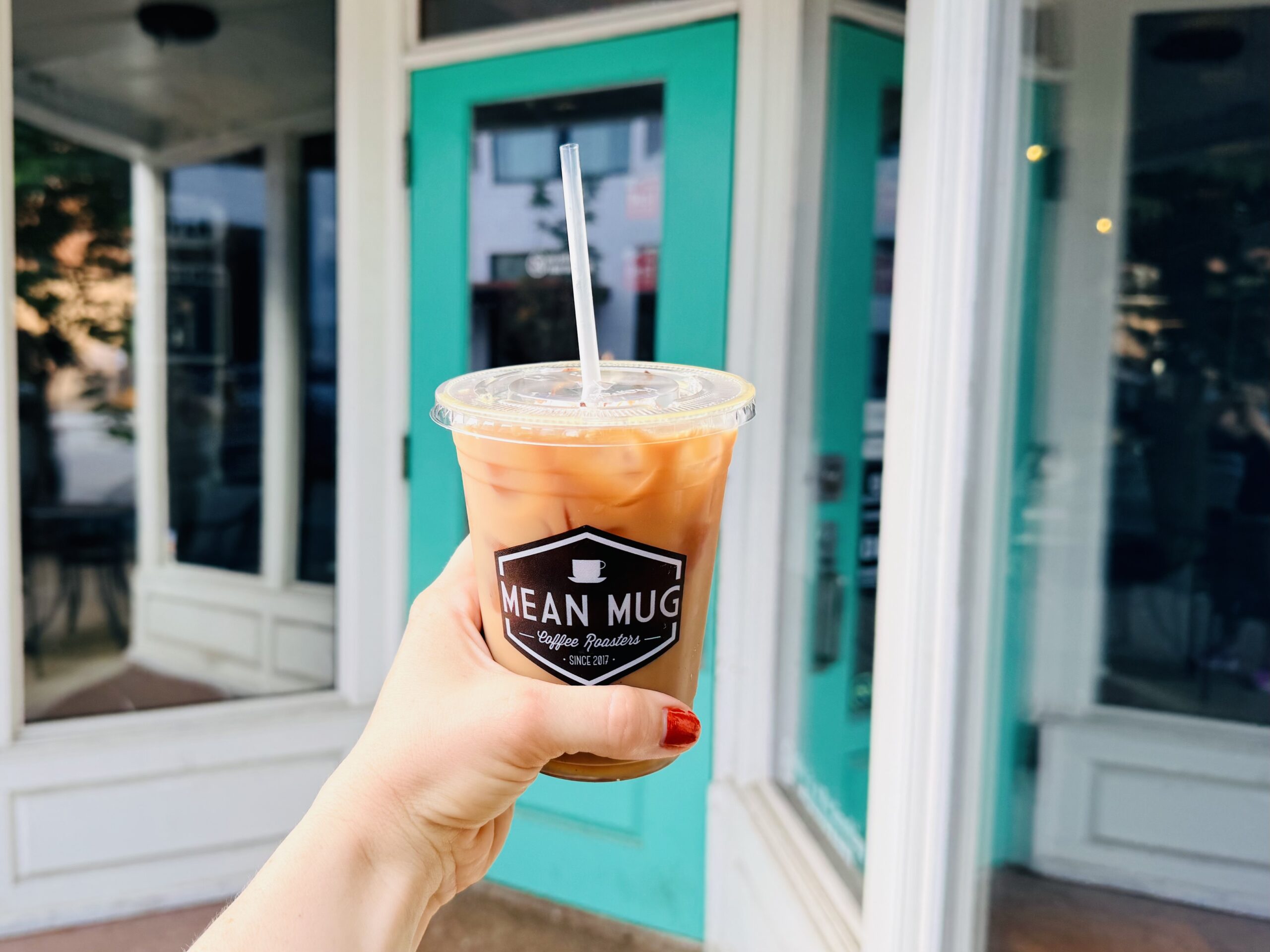 Iced latte from Mean Mug in Chattanooga