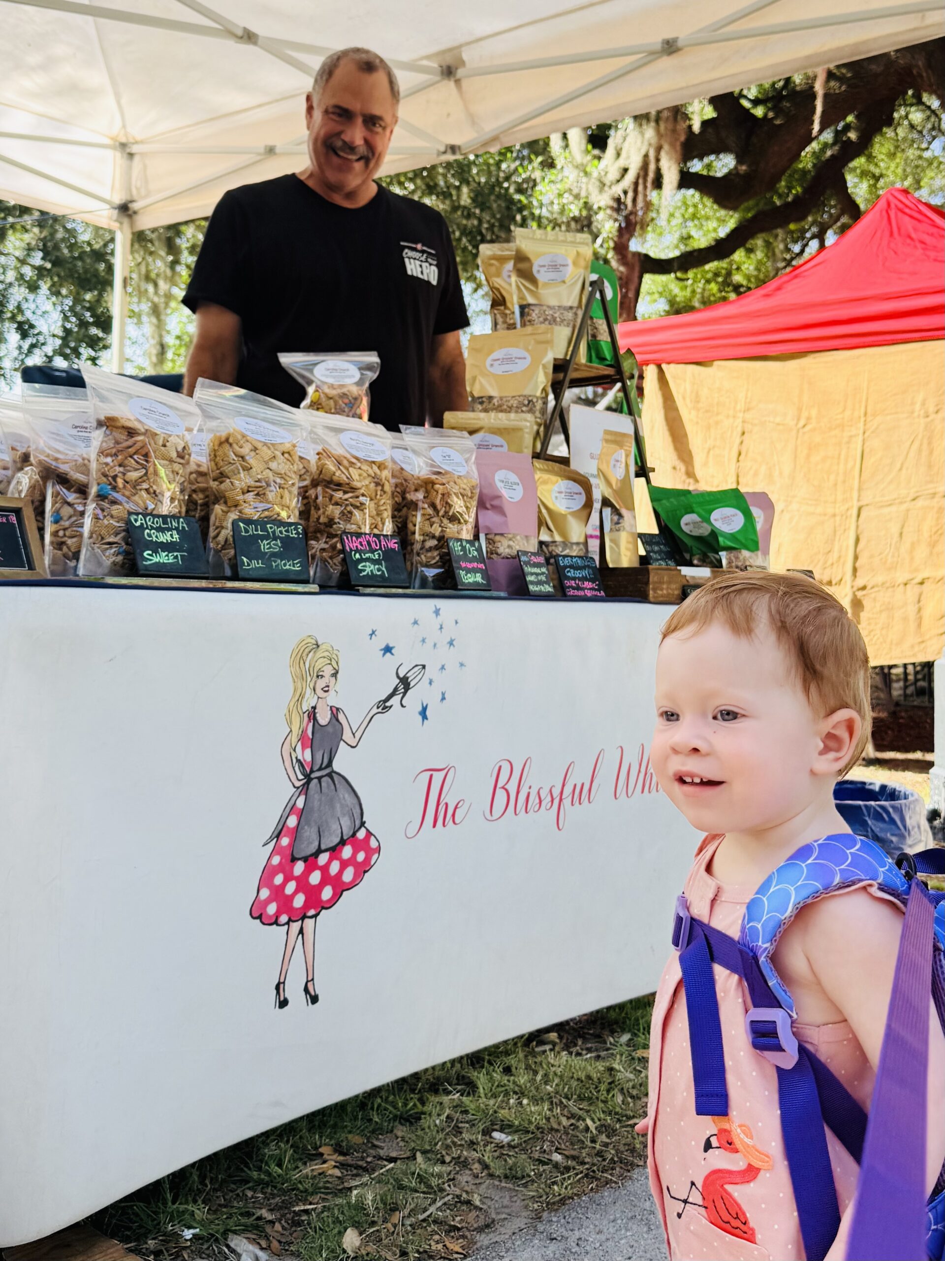 Vendor at the Savannah farmer's market