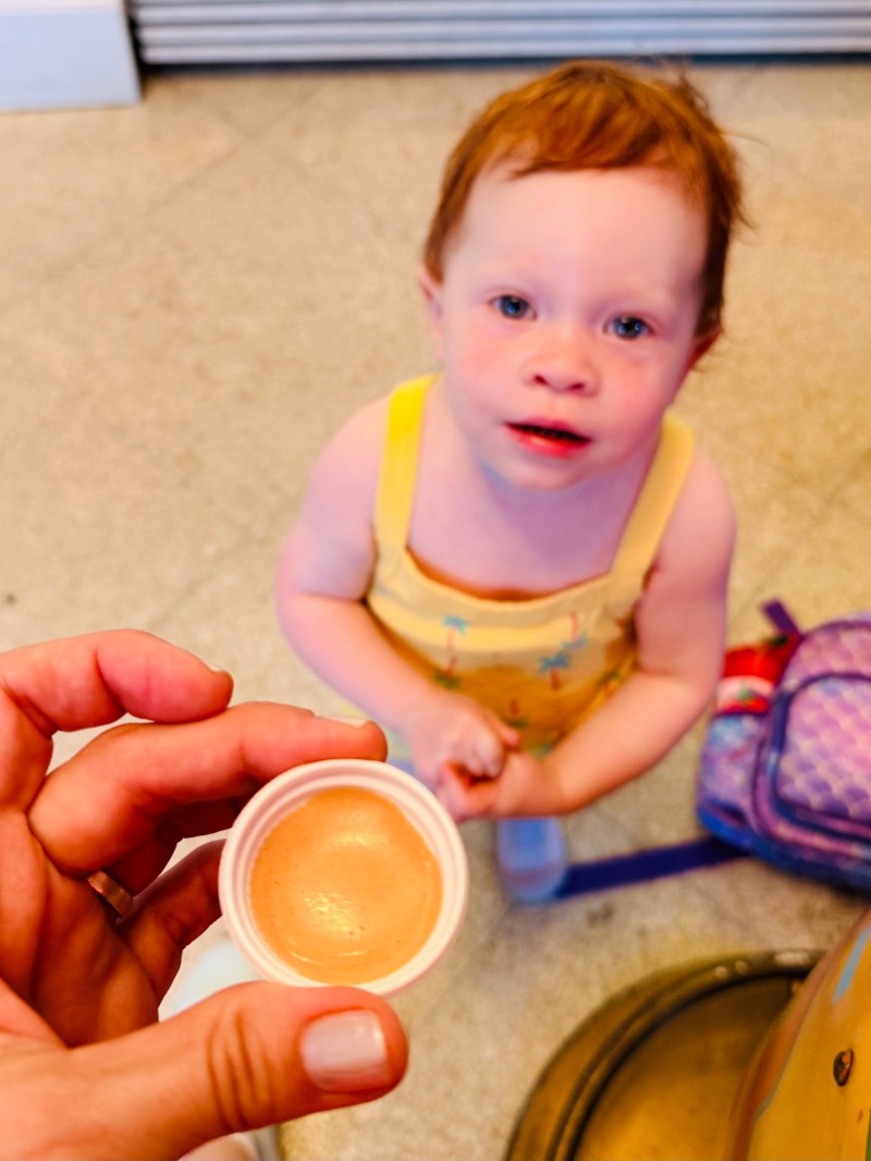 Baby wants a coffee