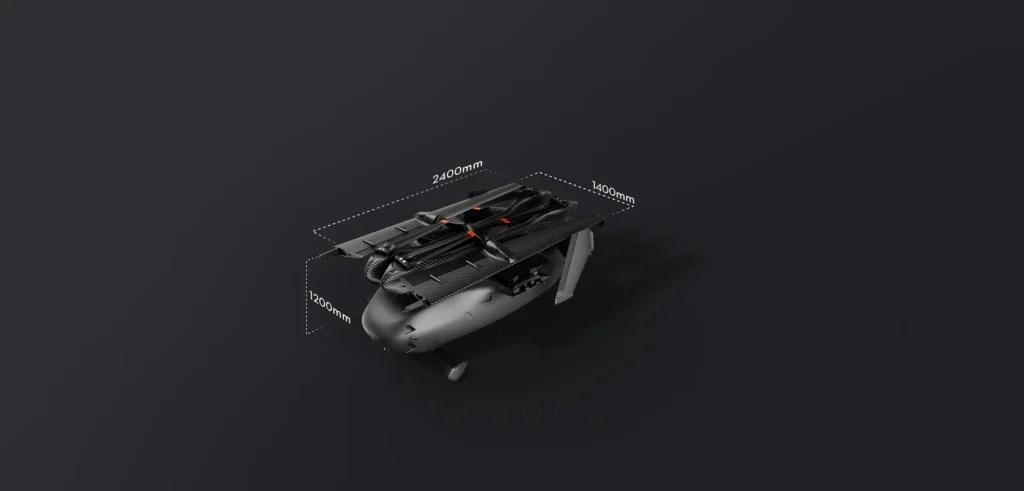 DJI EV50 dilipat untuk transportasi