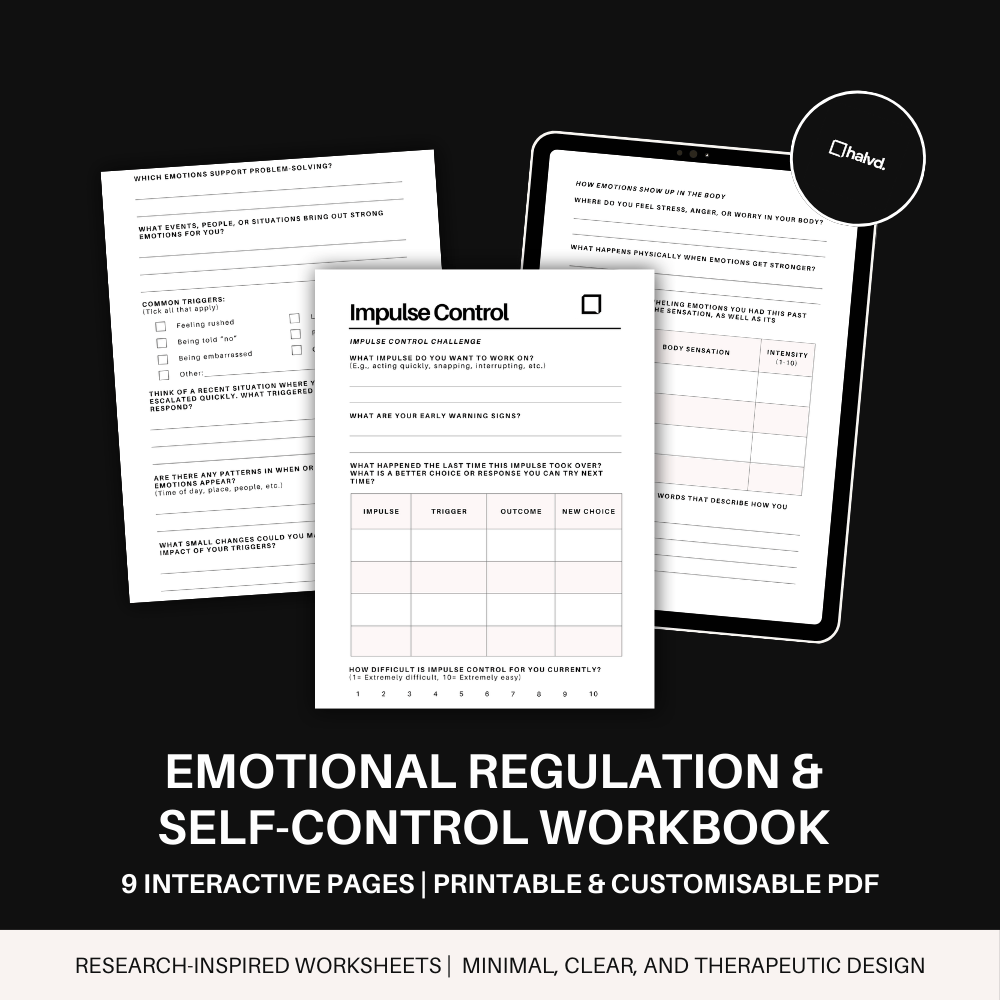 Emotional Regulation & Self-Control Workbook for Children and Adolescents