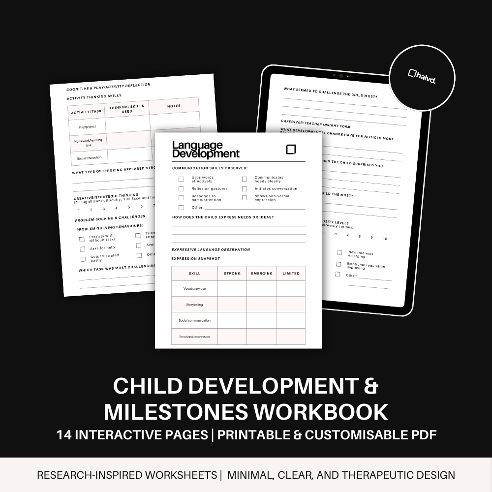 Child Development & Milestones Workbook | Early Years Development Tracker